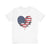 Patriotic Airplanes Heart USA Flag - Unisex Jersey Tee