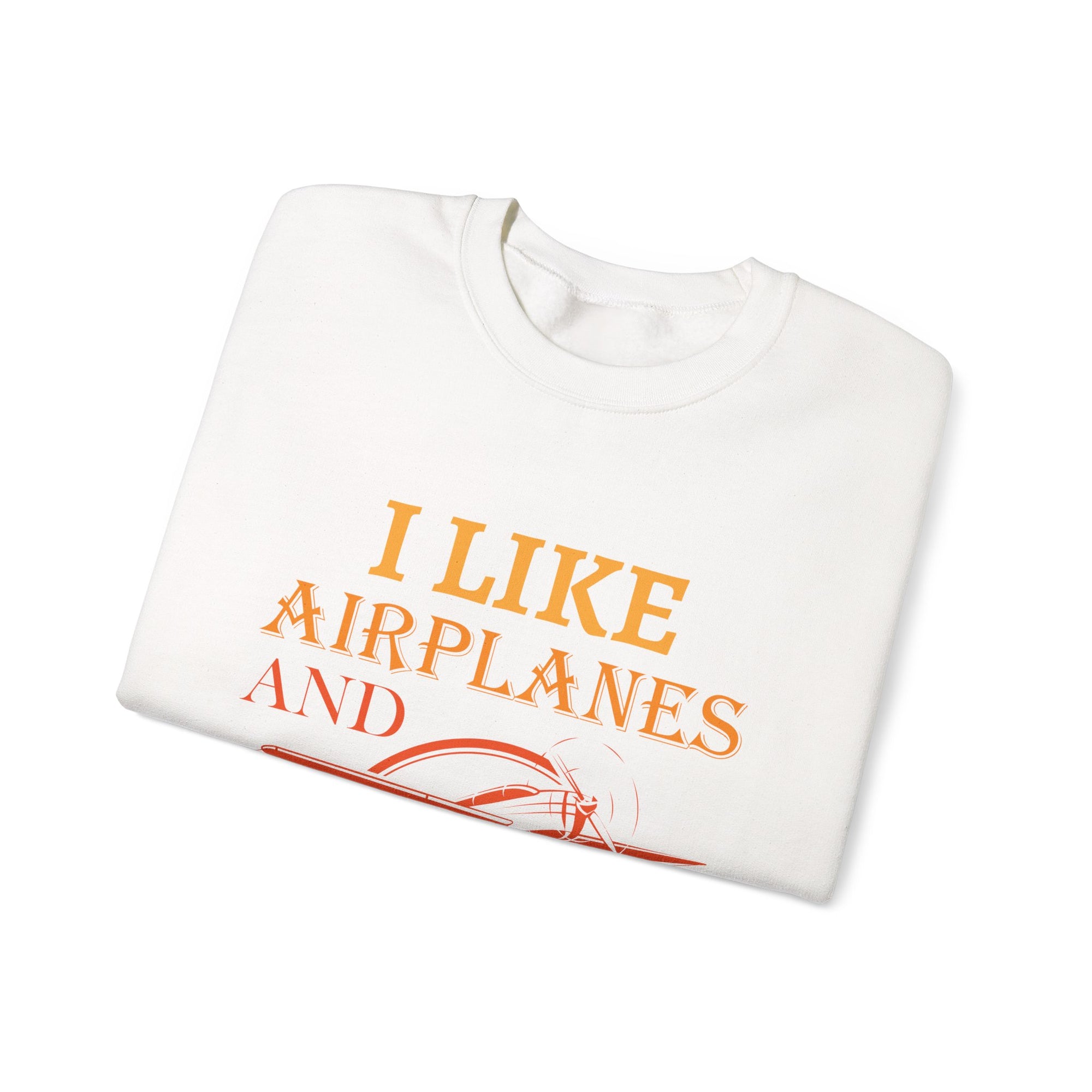 I Like Airplanes And Maybe 3 People -  Unisex Crewneck Sweatshirt