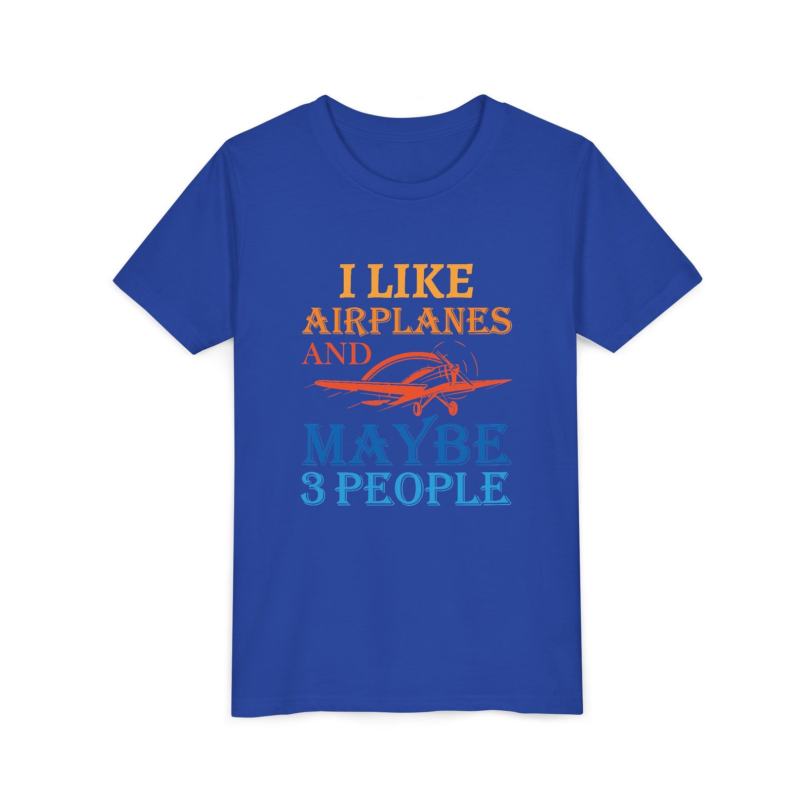 I Like Airplanes And Maybe 3 People    - Unisex Youth Short Sleeve Tee