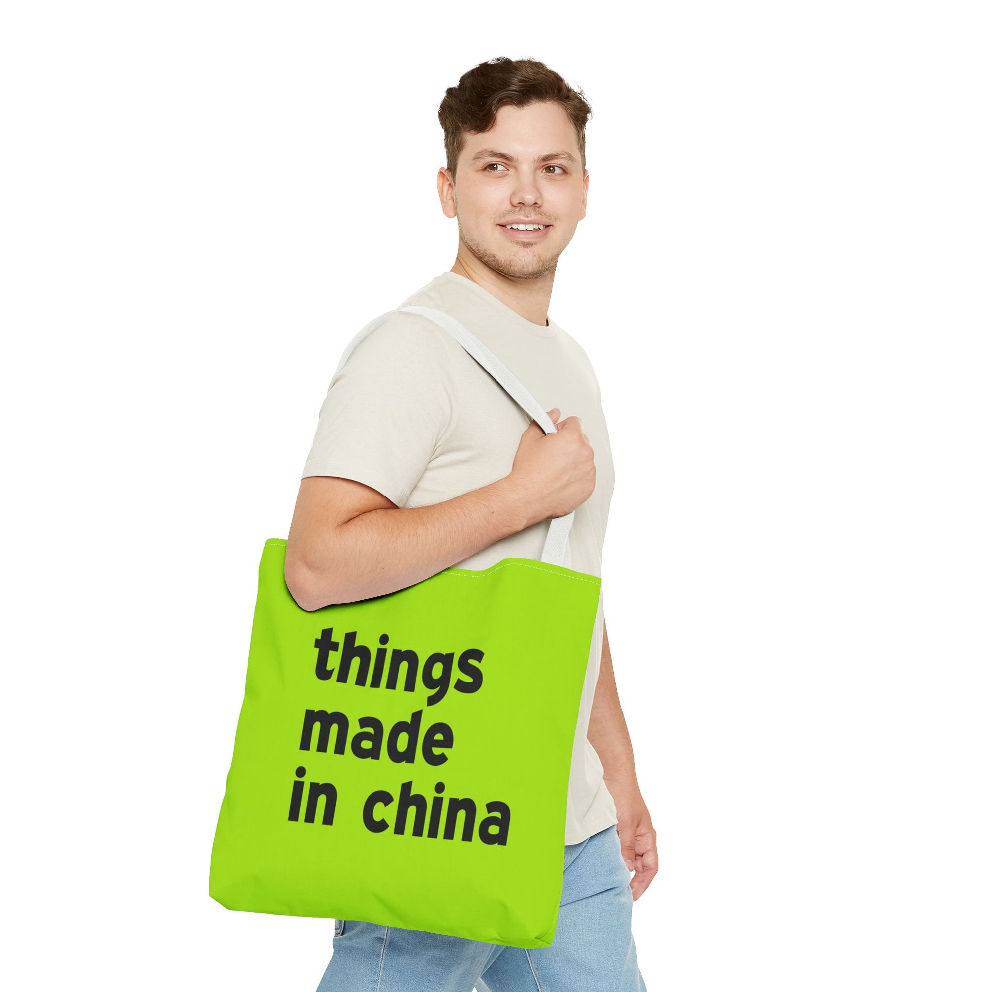 Things Made In China Tote Bag — Printed Green Travel Tote