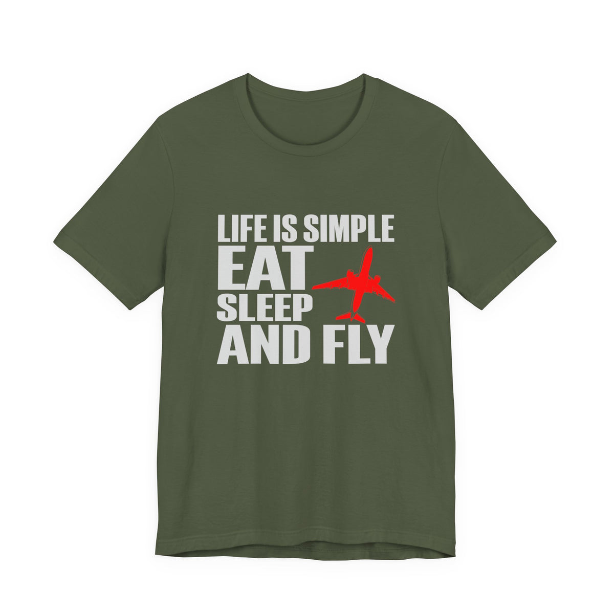 Life Is Simple  Unisex Jersey Tee - Perfect for Aviation Enthusiasts