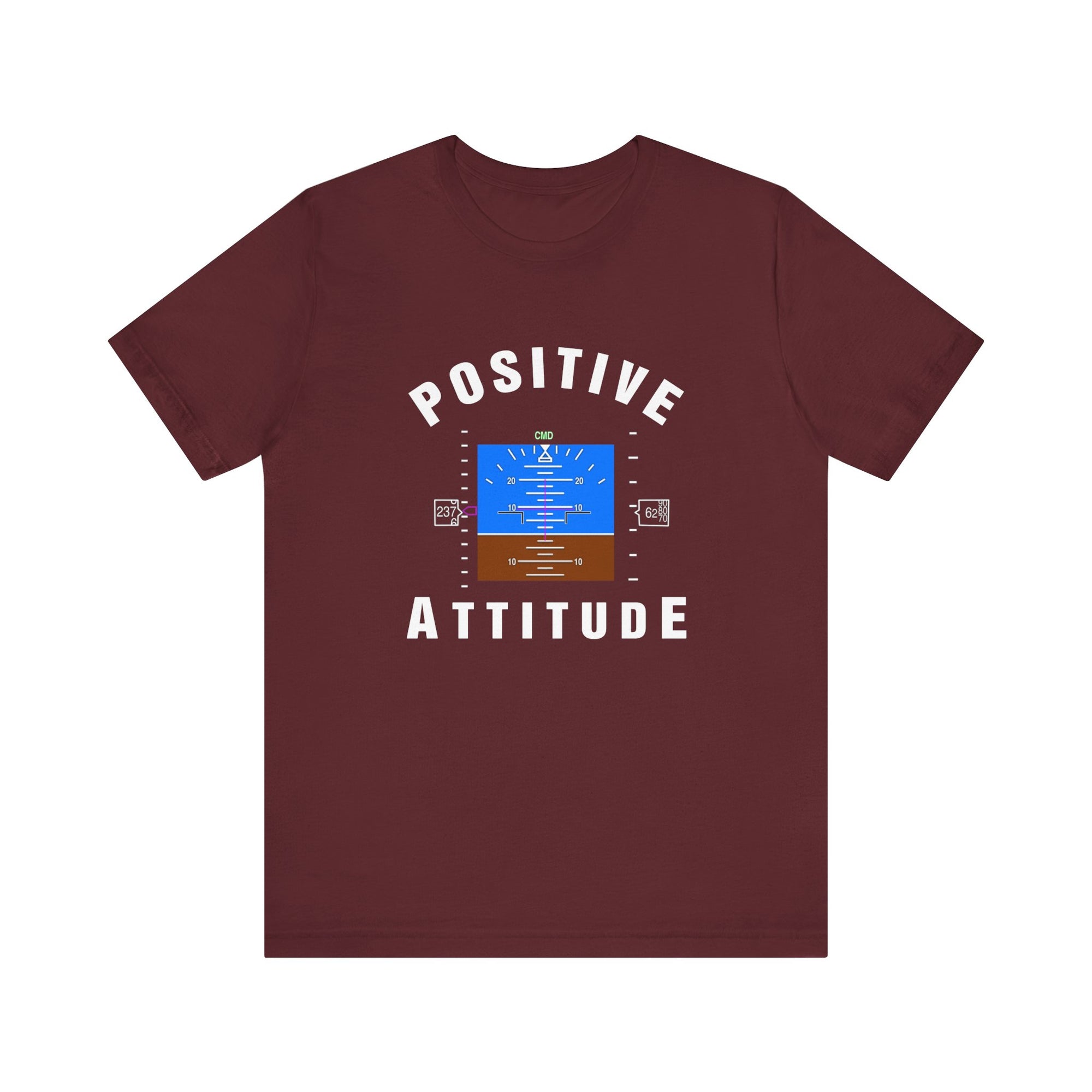 Positive Attitude Unisex Jersey Tee - Perfect for Aviation Enthusiasts