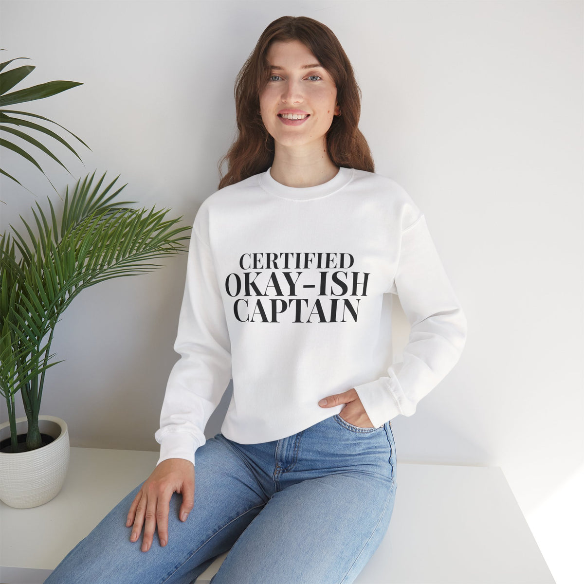 Certified Okay-ish Captain -  Crewneck Sweatshirt