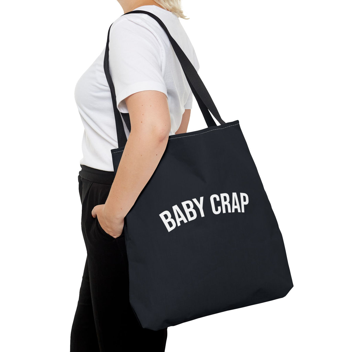 Baby Crap Tote Bag — Printed Green Travel Tote