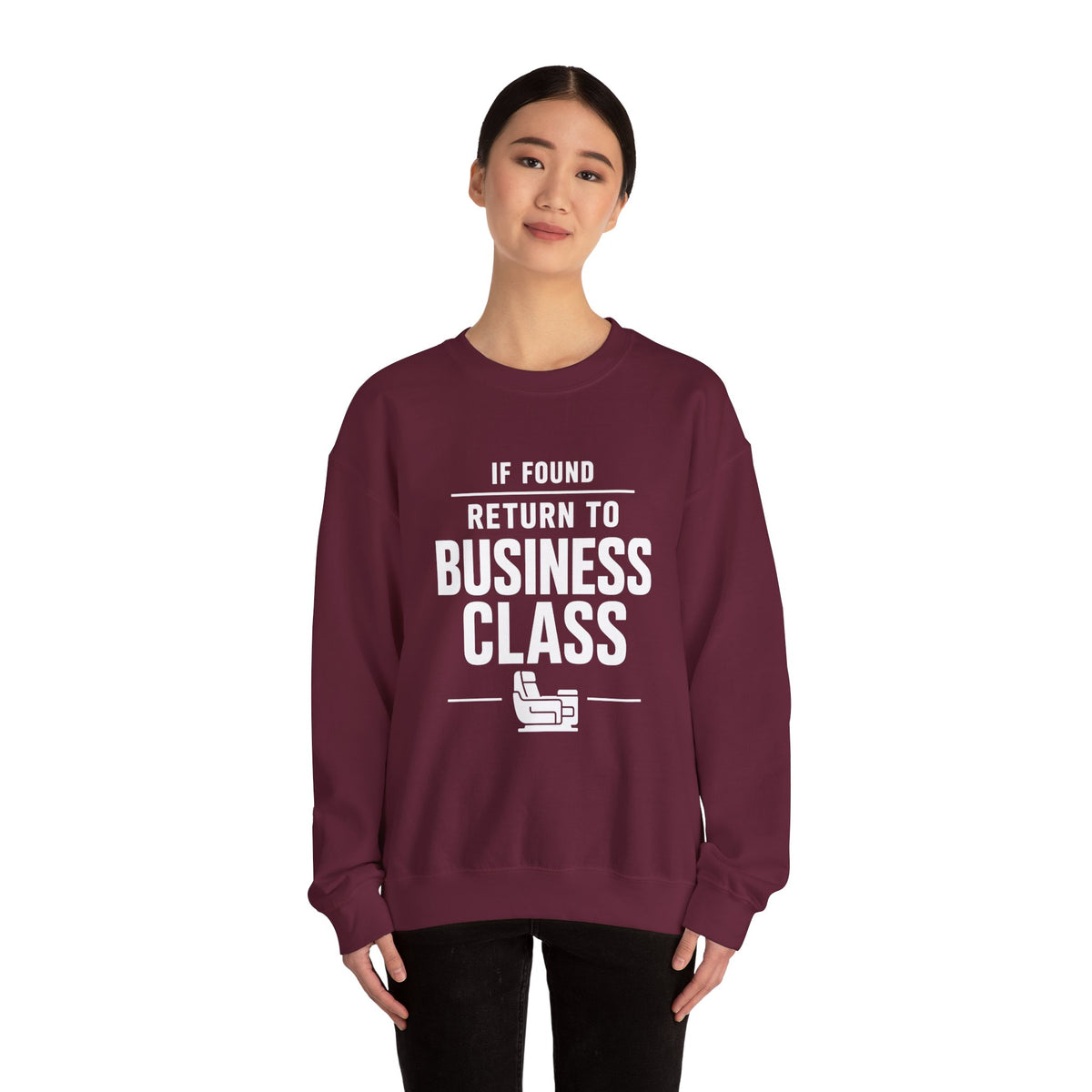 If Found: Return to Business Class -  Crewneck Sweatshirt