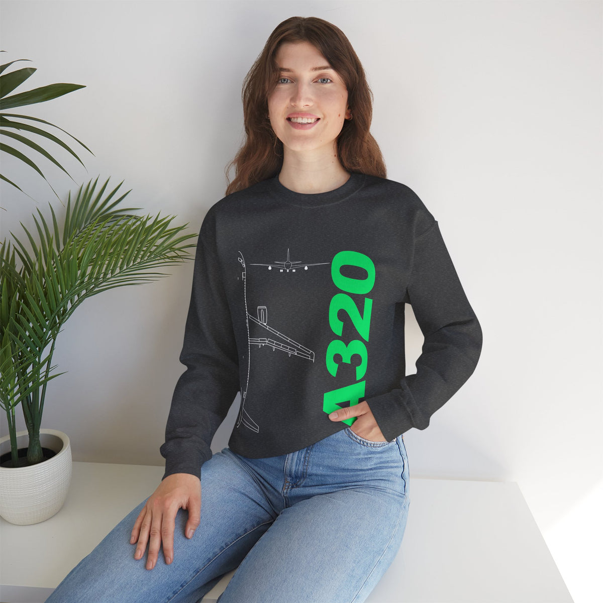 Airbus A320 Crewneck Sweatshirt - Travel Inspiring Cozy Apparel