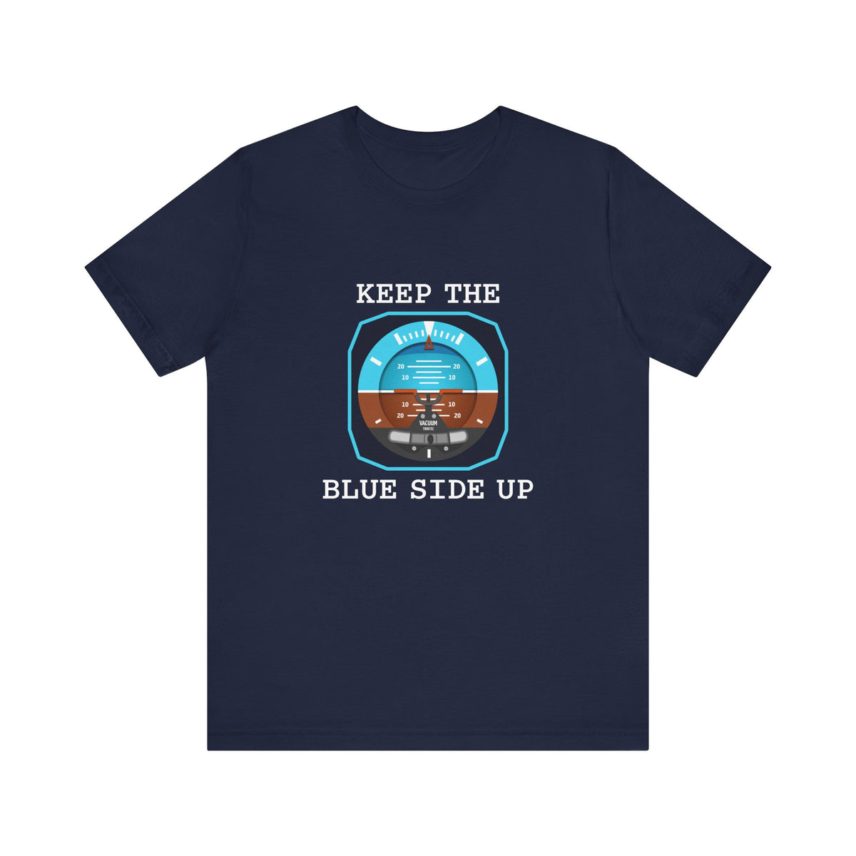Keep The Blue Side Up Unisex Jersey Tee - Perfect for Aviation Enthusiasts