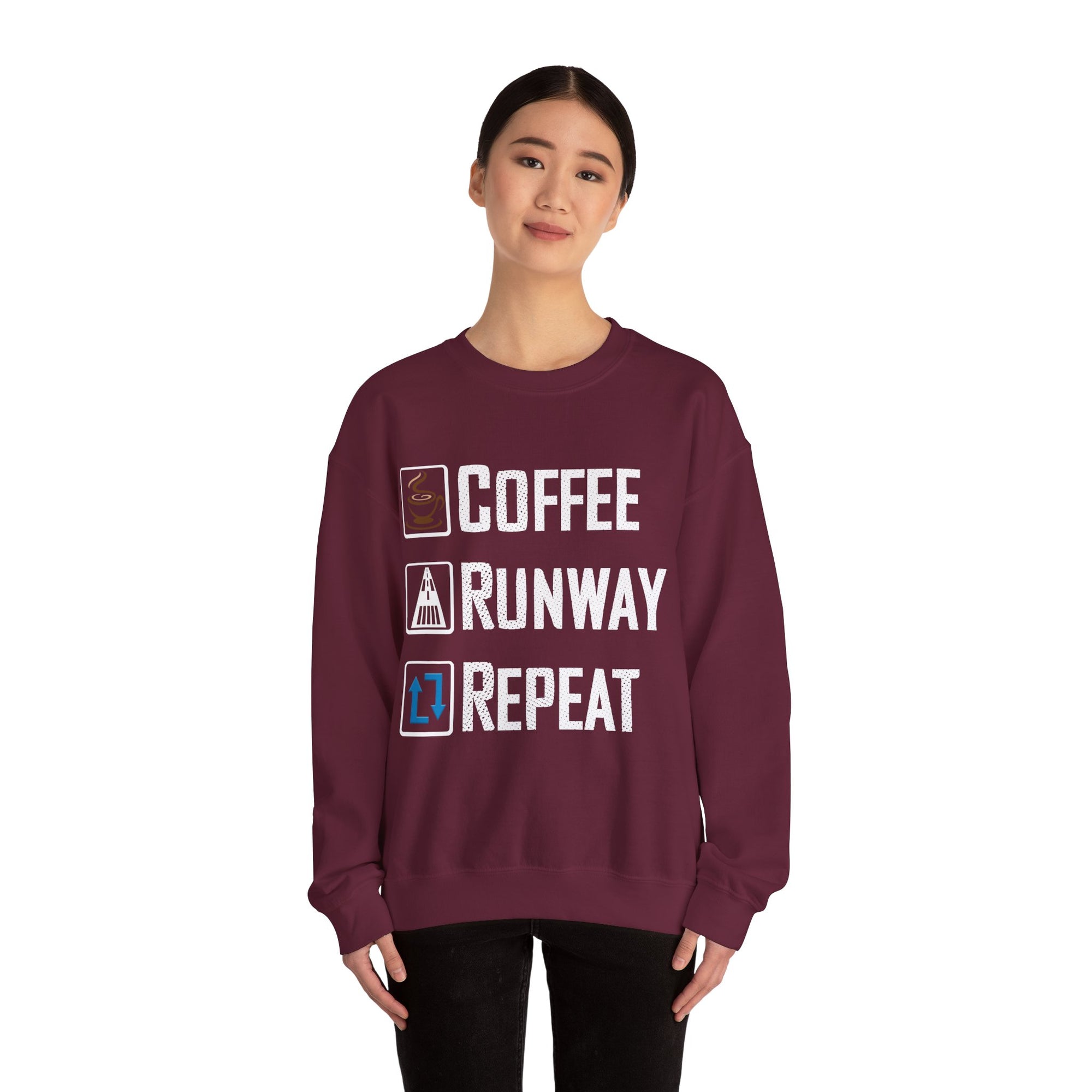 Coffee Runway Repeat   -  Crewneck Sweatshirt
