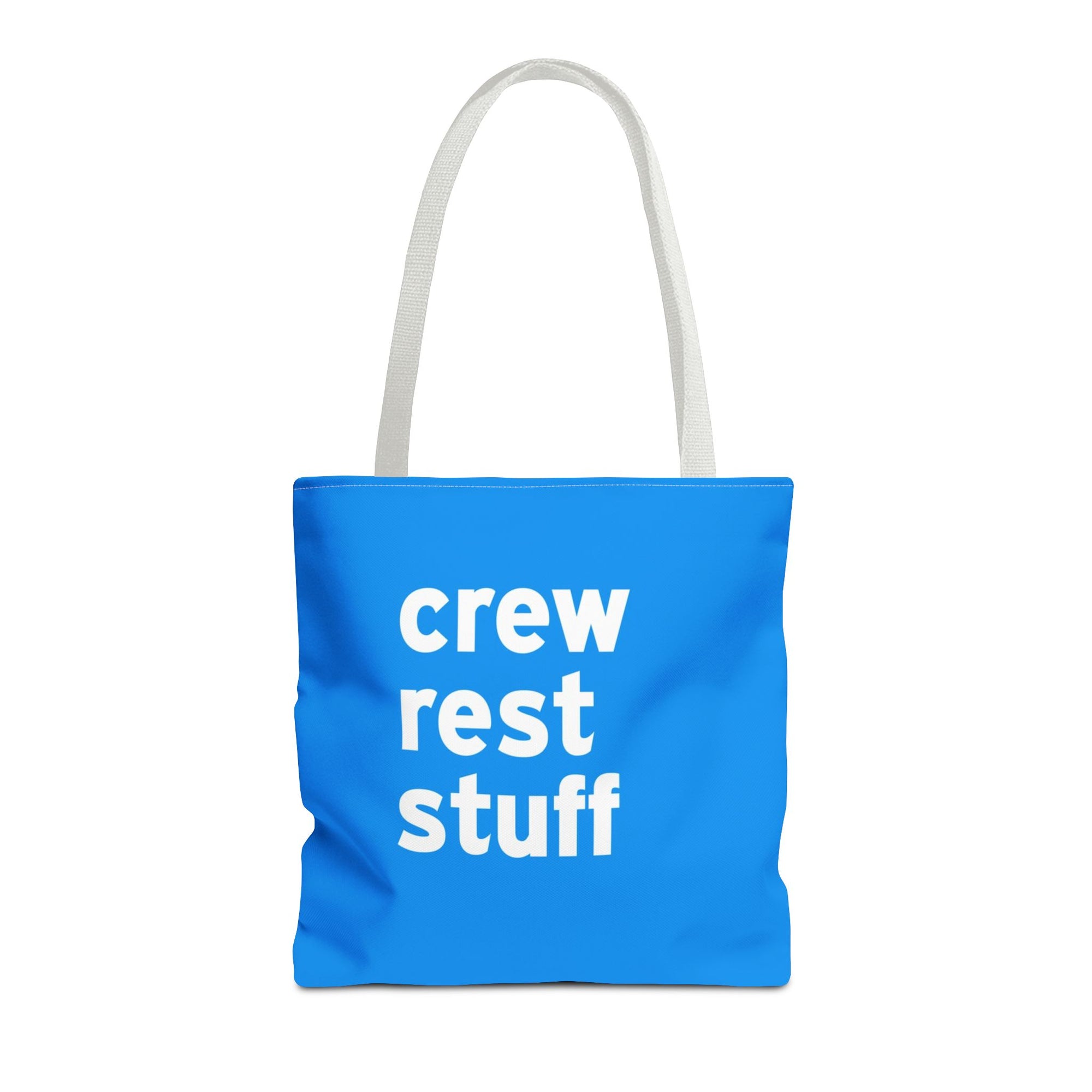 Crew Rest Stuff Tote Bag — Printed Green Travel Tote