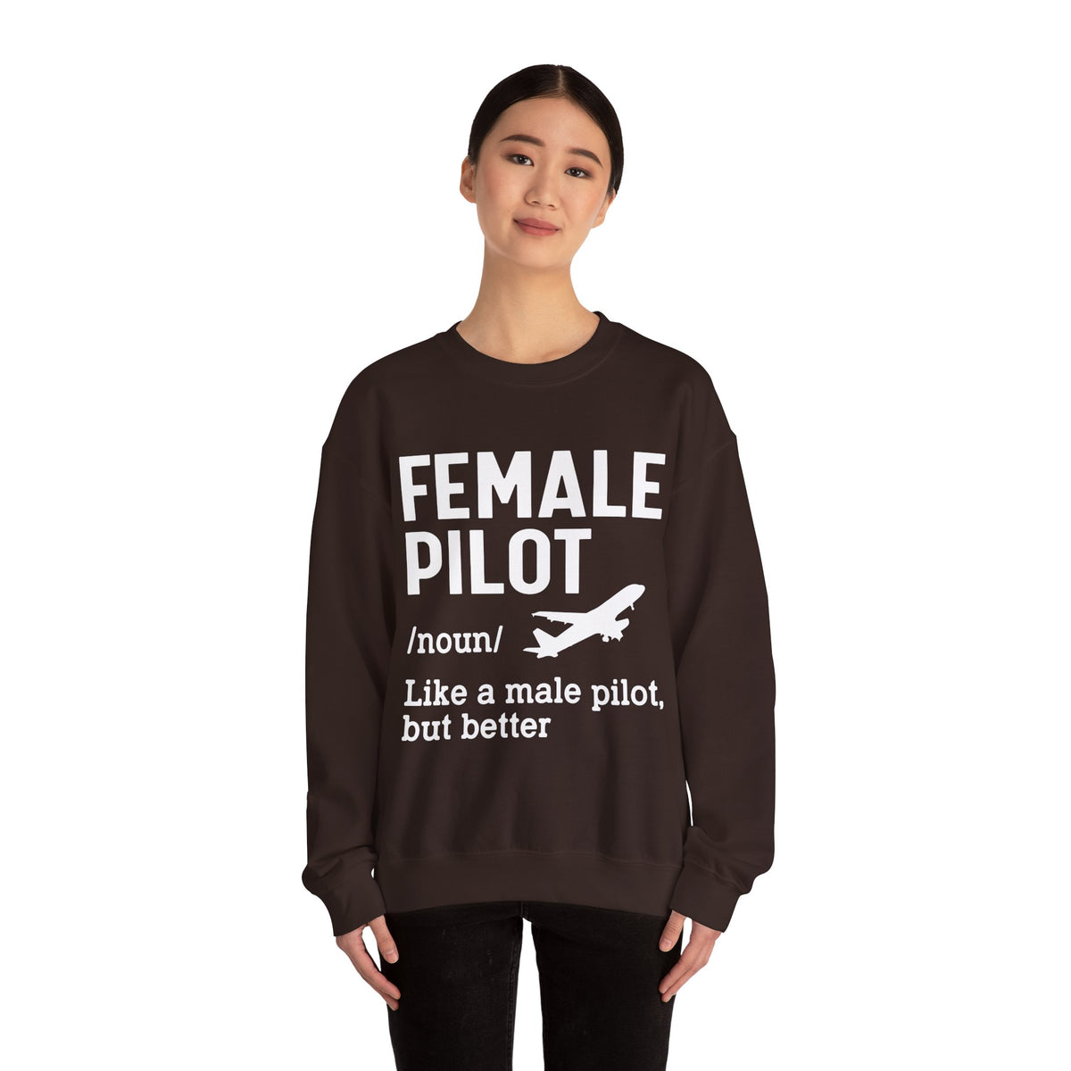 Female Pilot -  Unisex Crewneck Sweatshirt