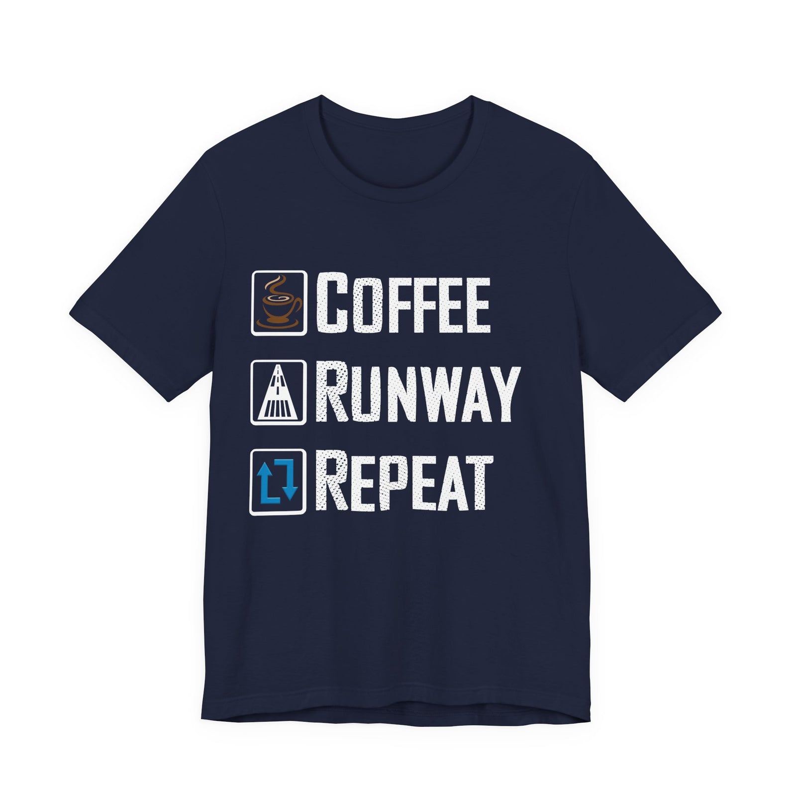 Coffee Runway Repeat - Unisex Jersey Tee