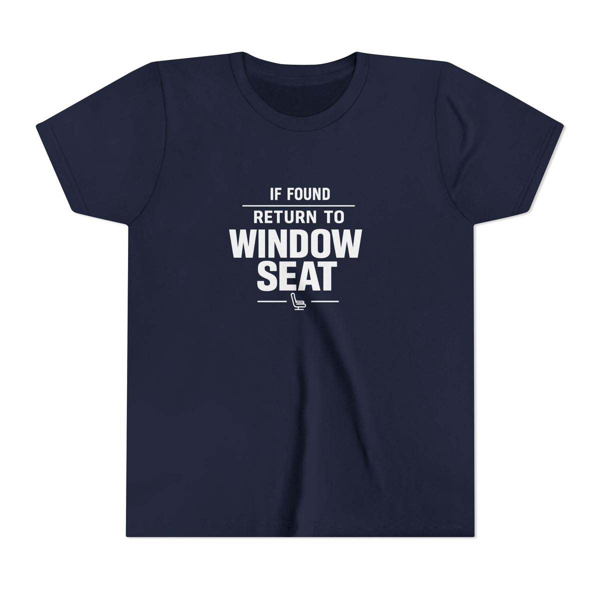 If Found Return to Window Seat - Unisex Youth Short Sleeve Tee