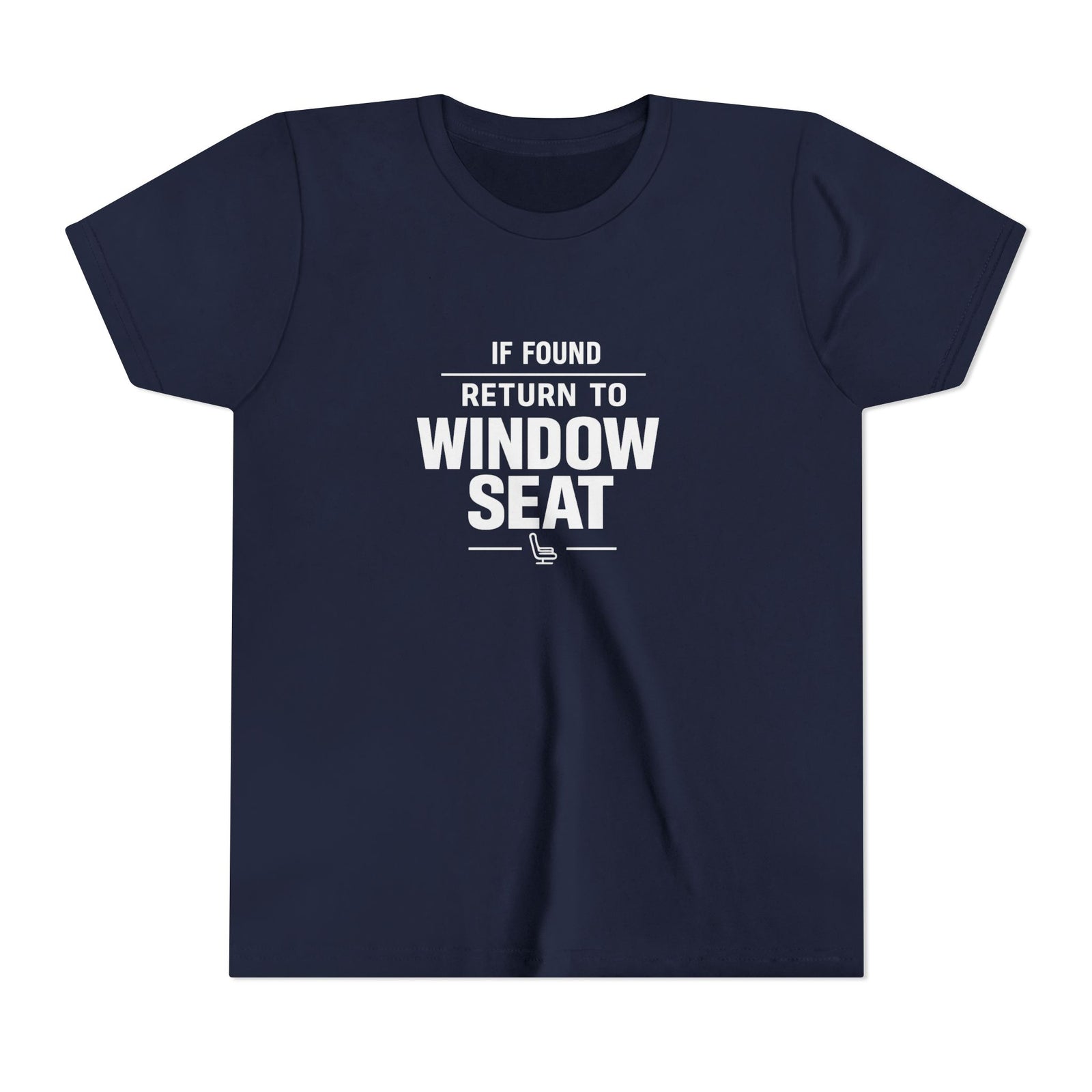 If Found Return to Window Seat - Unisex Youth Short Sleeve Tee