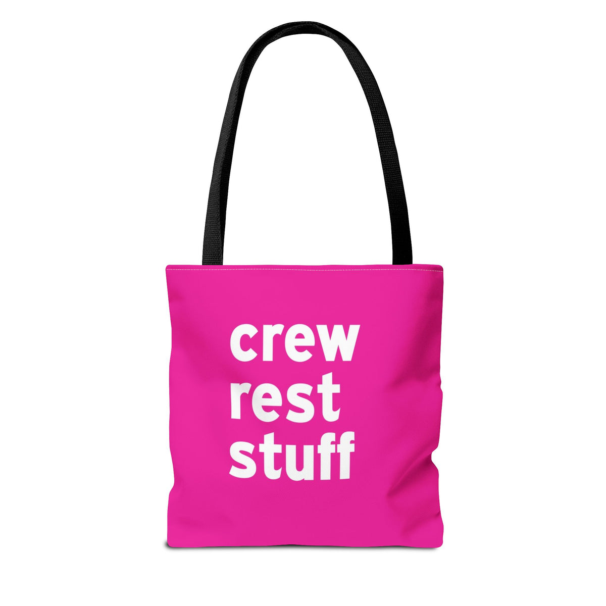 Crew Rest Stuff Tote Bag — Printed Green Travel Tote