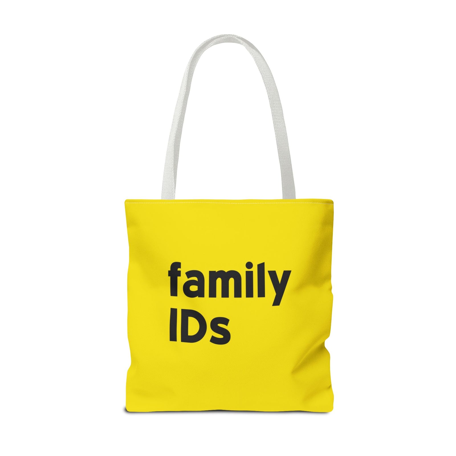 Family Ids Tote Bag — Printed Green Travel Tote