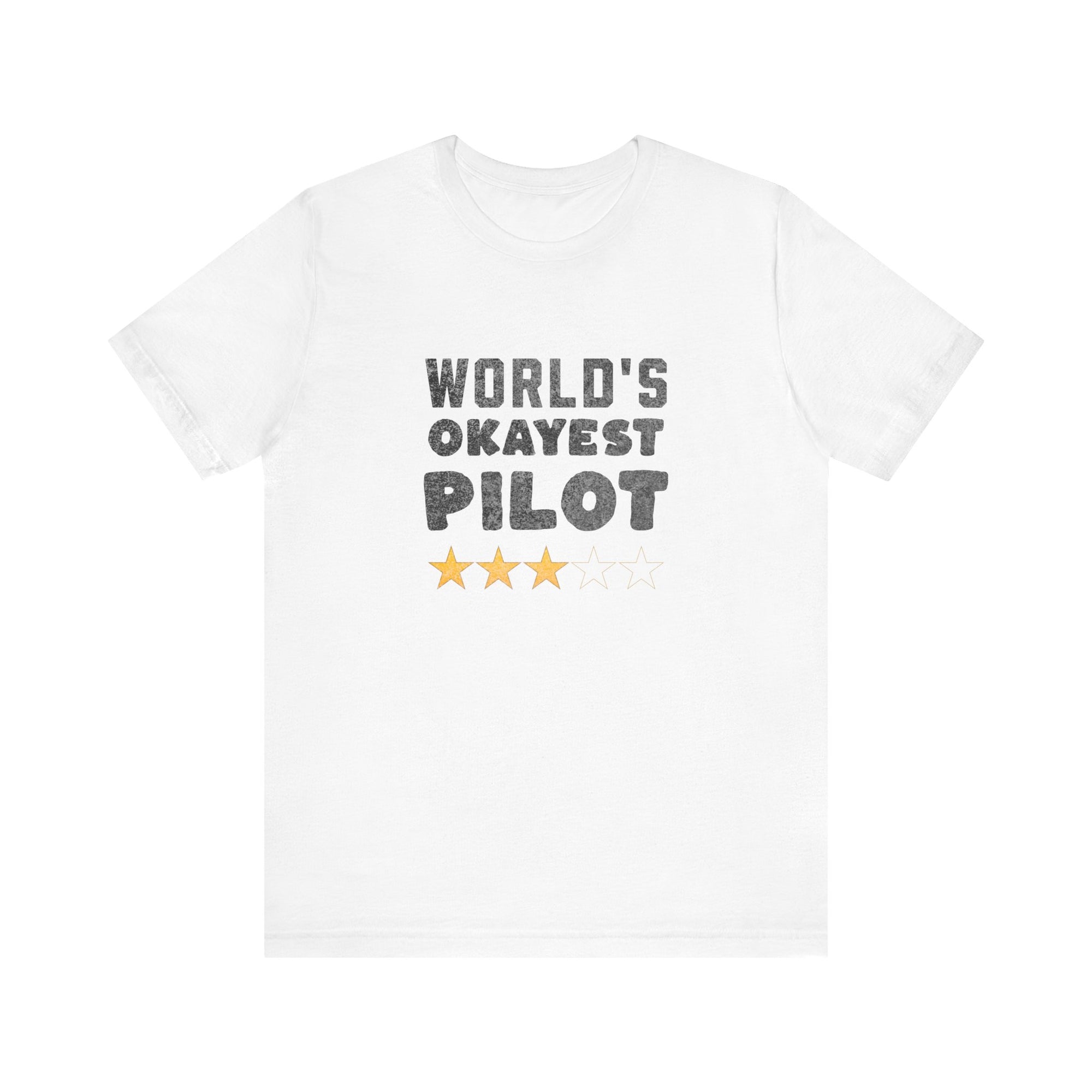 Worlds Okayest Pilot Unisex Jersey Tee - Perfect for Aviation Enthusiasts