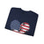 Patriotic Airplanes Heart USA Flag -  Crewneck Sweatshirt