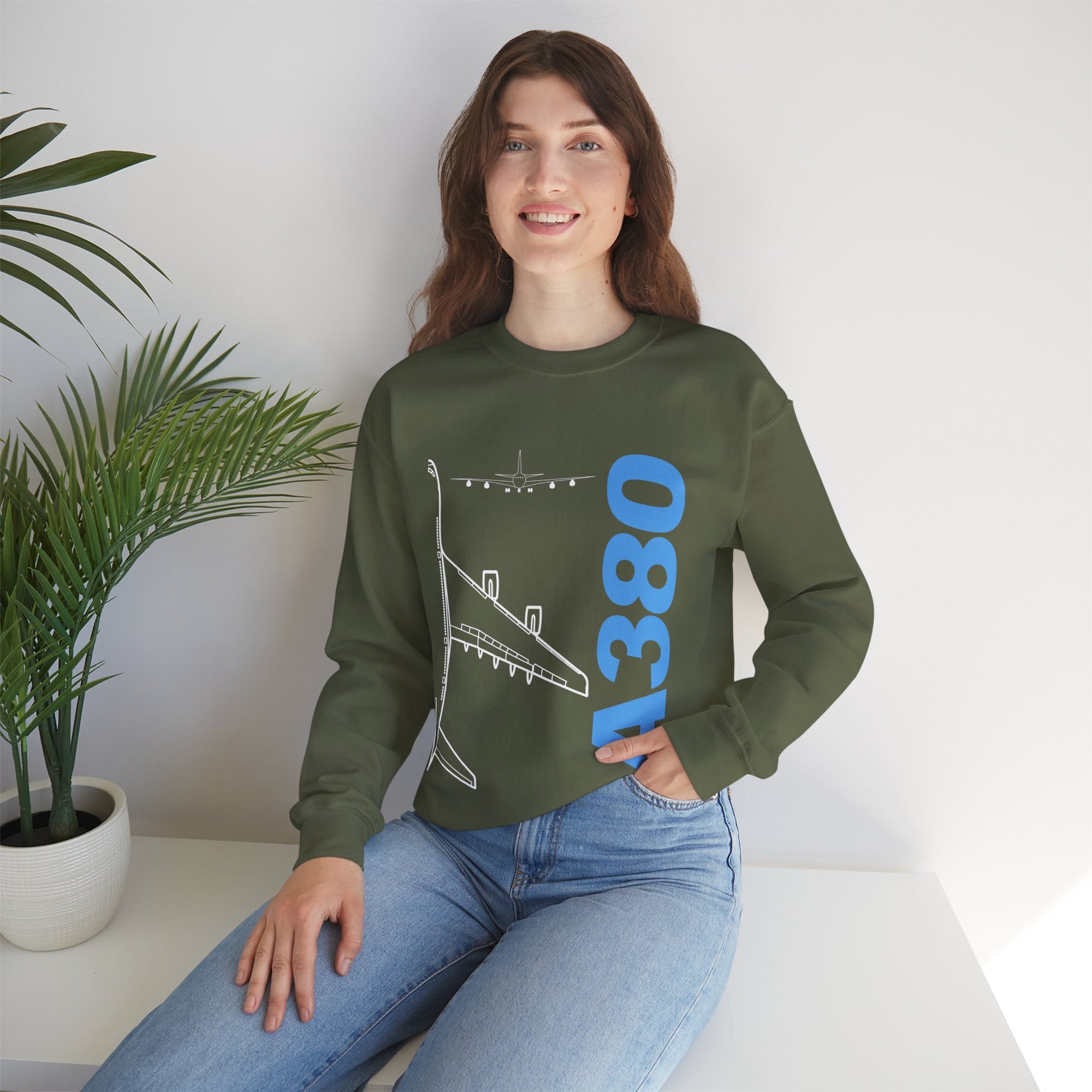 Airbus A380 Crewneck Sweatshirt - Travel Inspiring Cozy Apparel
