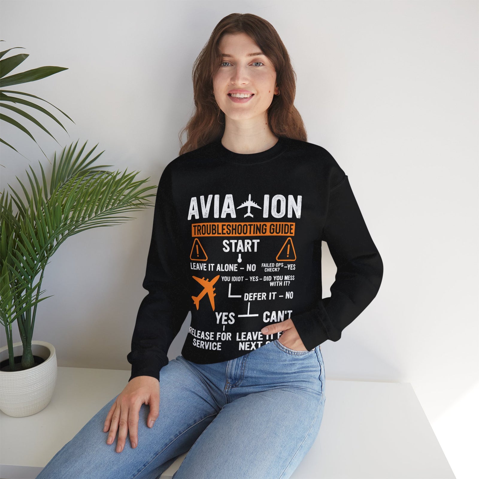 Aviation Troubleshooting Guide  -  Crewneck Sweatshirt