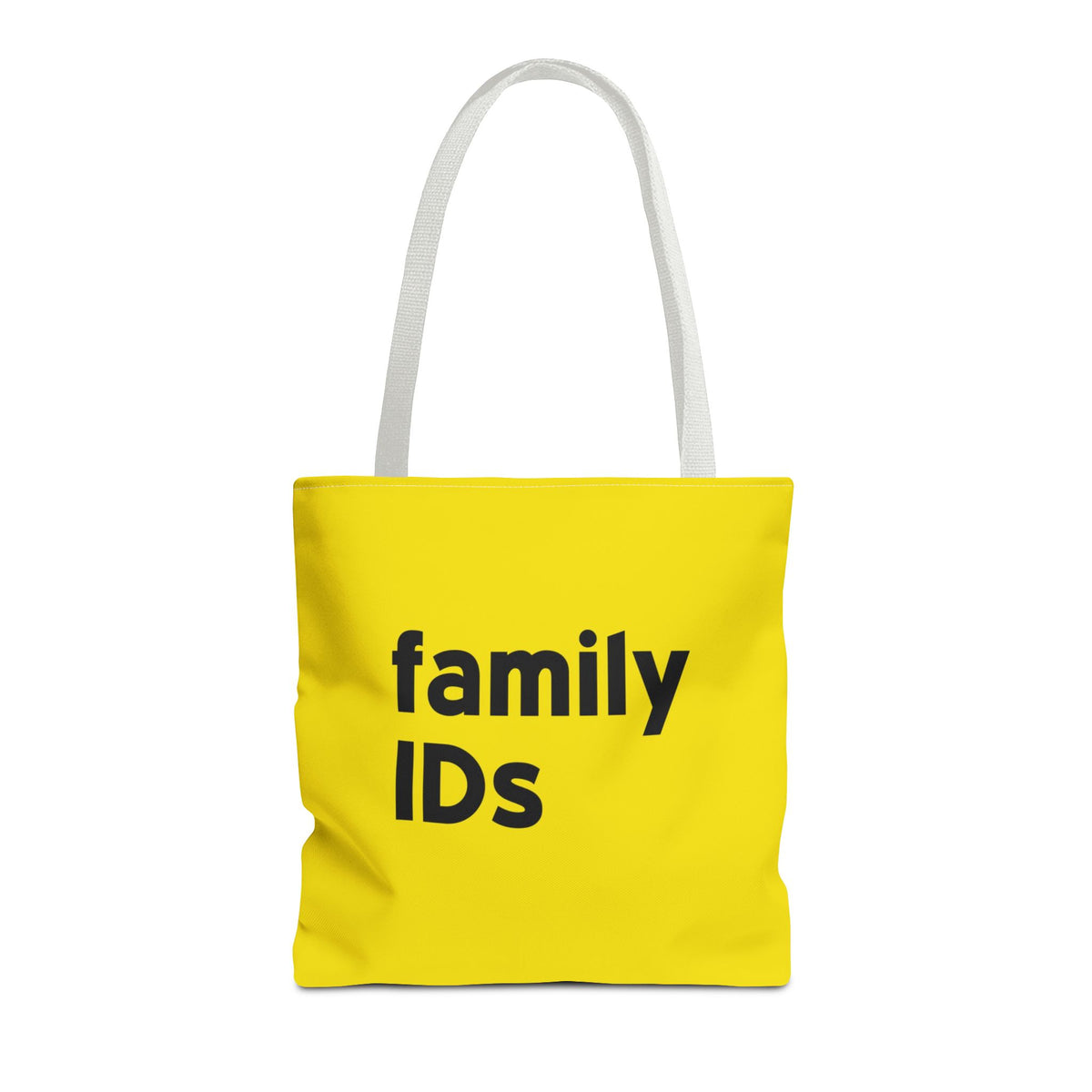 Family Ids Tote Bag — Printed Green Travel Tote