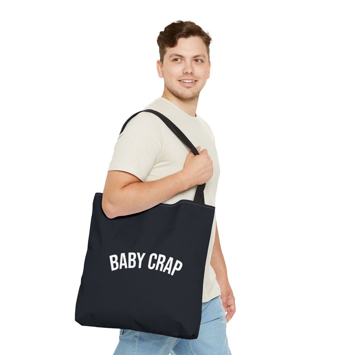 Baby Crap Tote Bag — Printed Green Travel Tote