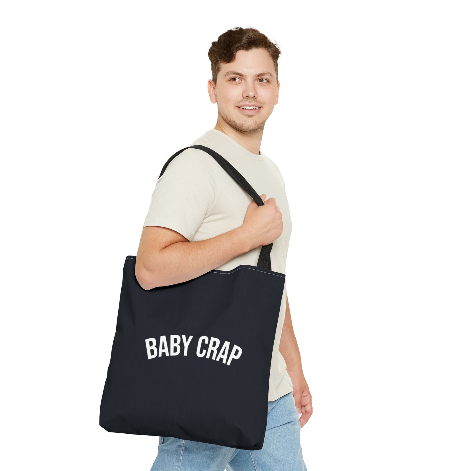 Baby Crap Tote Bag — Printed Green Travel Tote