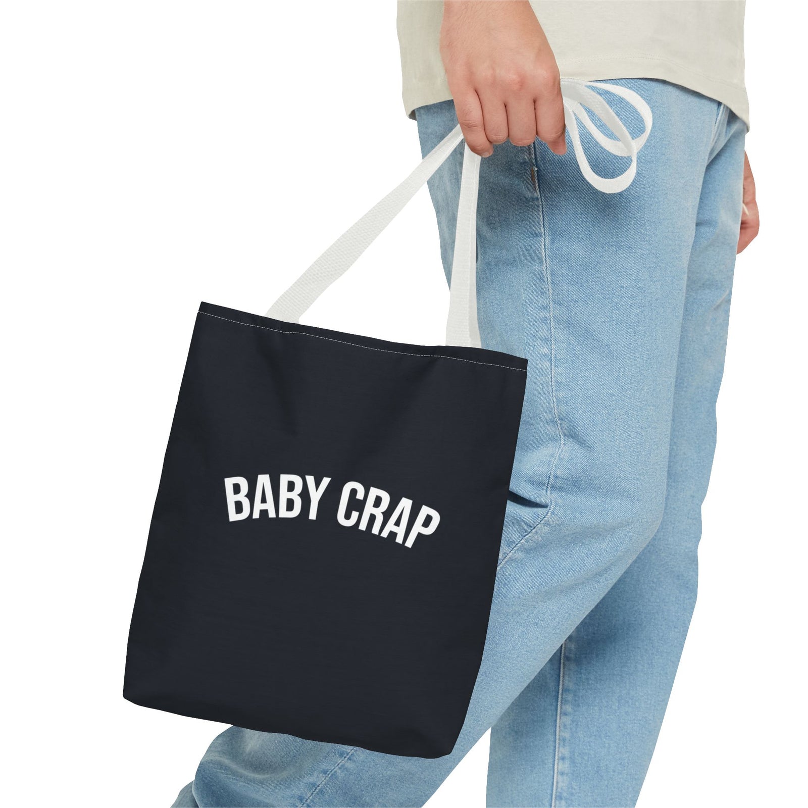 Baby Crap Tote Bag — Printed Green Travel Tote