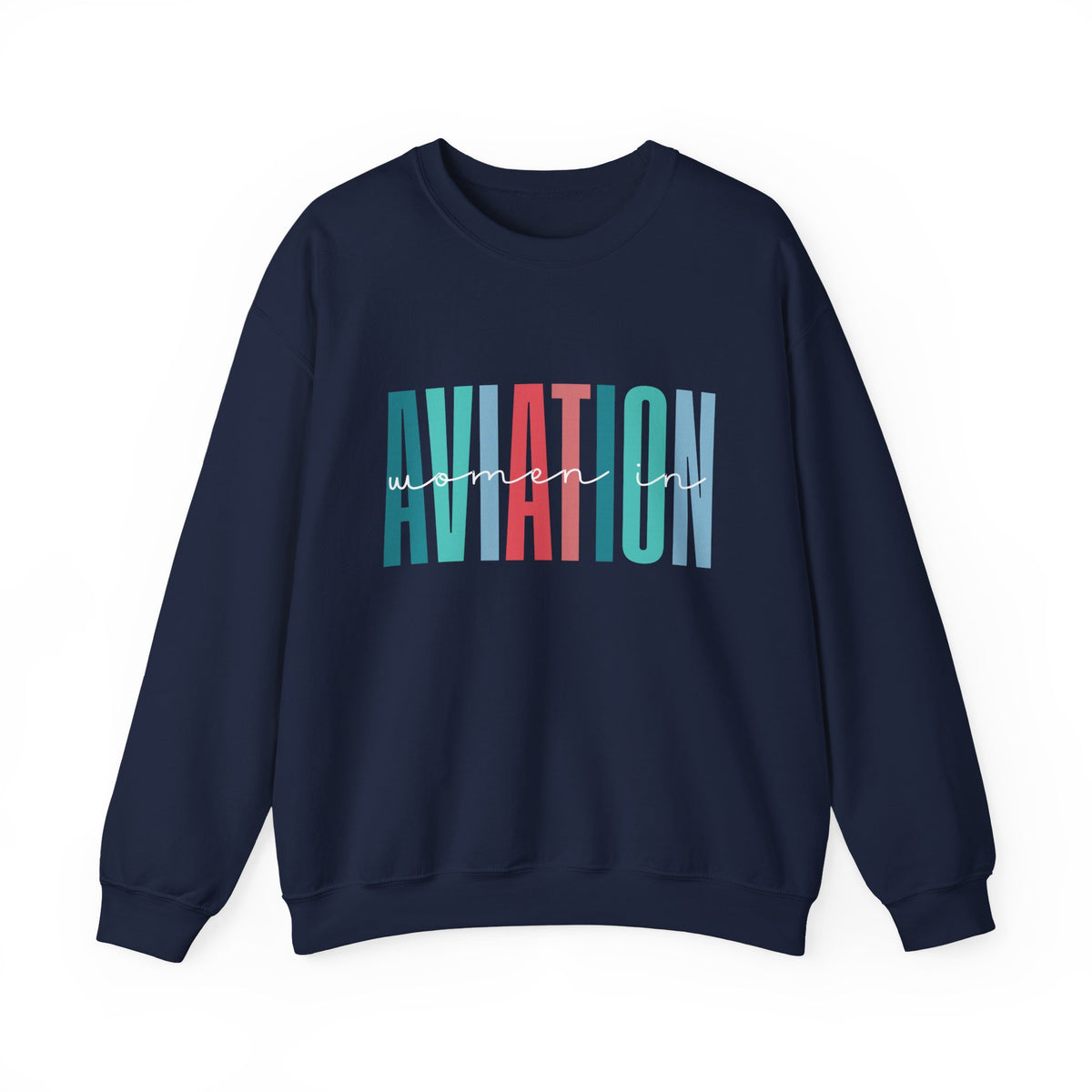 Woman In Aviation Crewneck Sweatshirt - Travel Inspiring Cozy Apparel