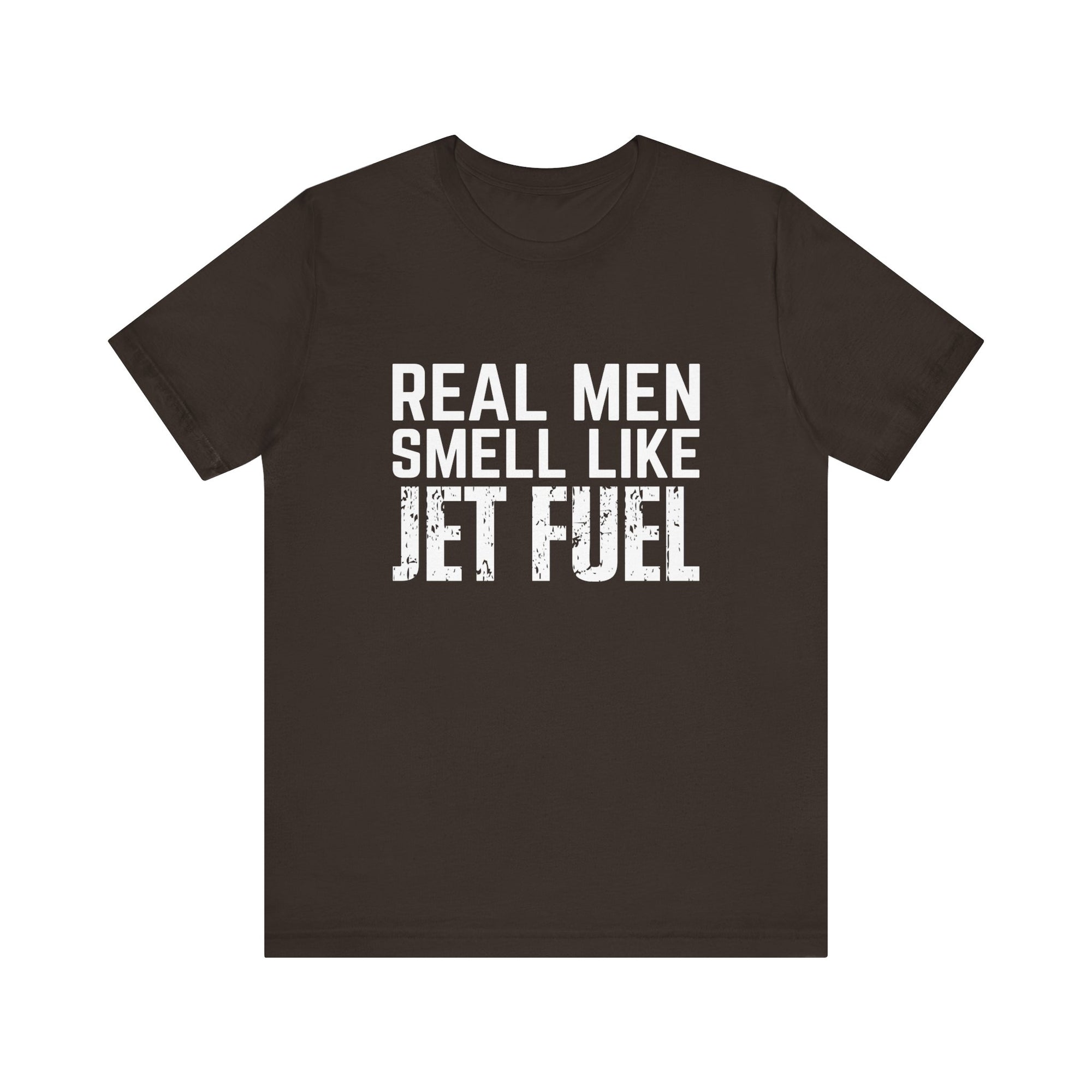 Real Men Smell Like Jet Fuel Unisex Jersey Tee - Perfect for Aviation Enthusiasts