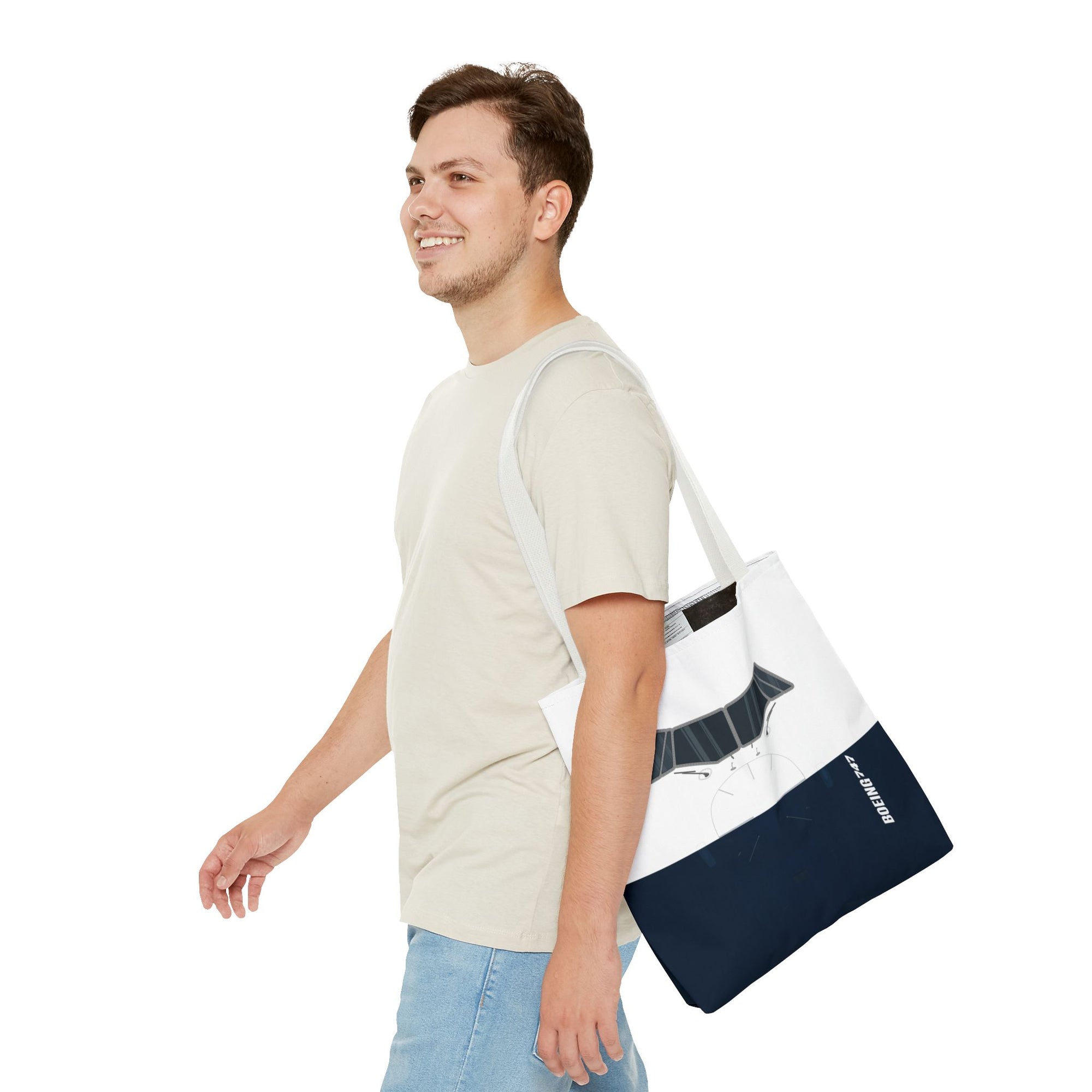 747 Tote Bag — Printed Green Travel Tote