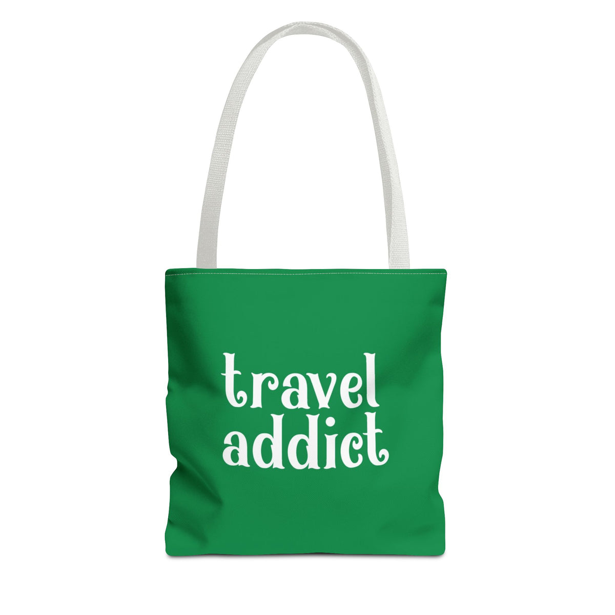 Travel Addict Tote Bag — Printed Green Travel Tote