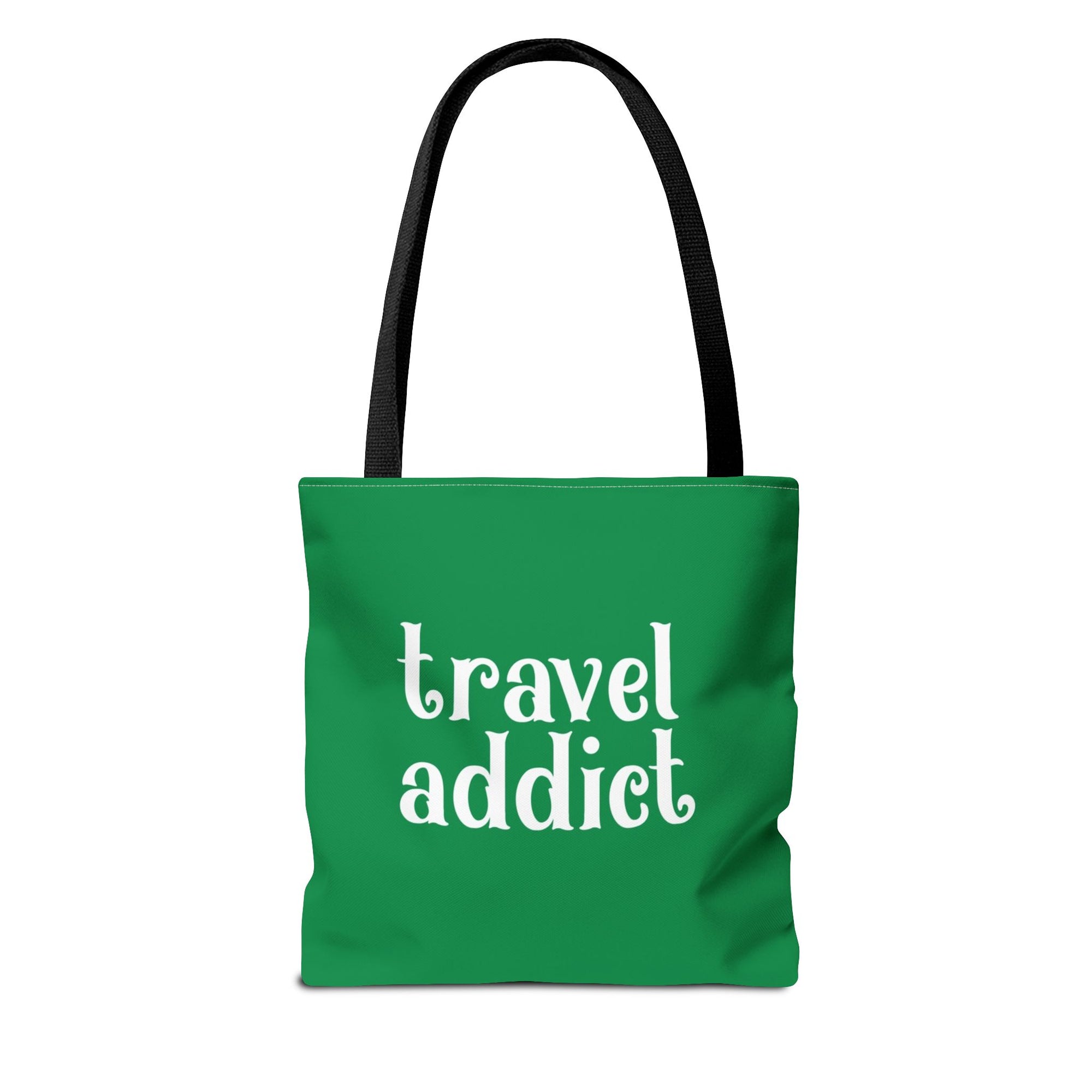 Travel Addict Tote Bag — Printed Green Travel Tote