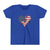 Patriotic Airplanes Heart USA Flag - Unisex Youth Short Sleeve Tee