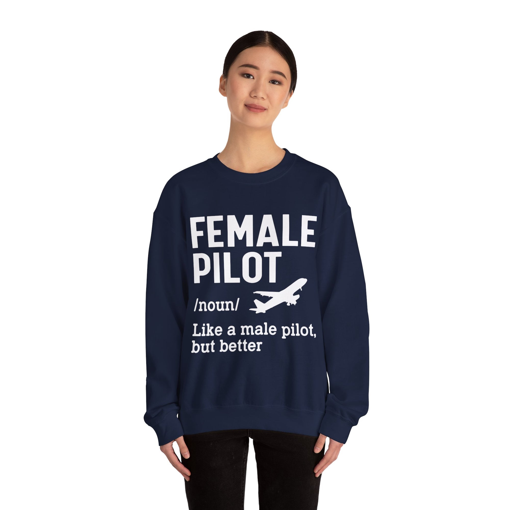 Female Pilot -  Unisex Crewneck Sweatshirt