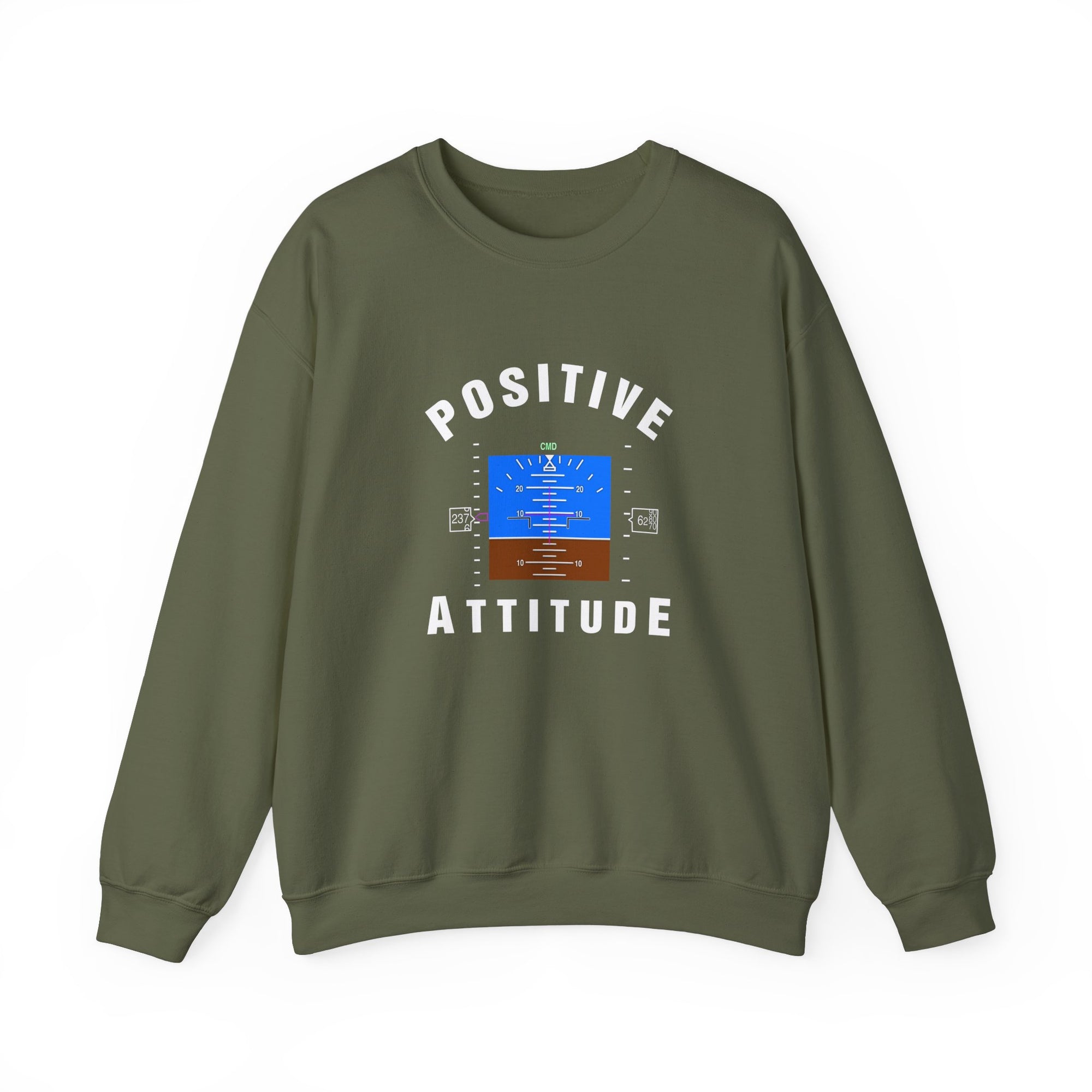 Positive Attitude Crewneck Sweatshirt - Travel Inspiring Cozy Apparel