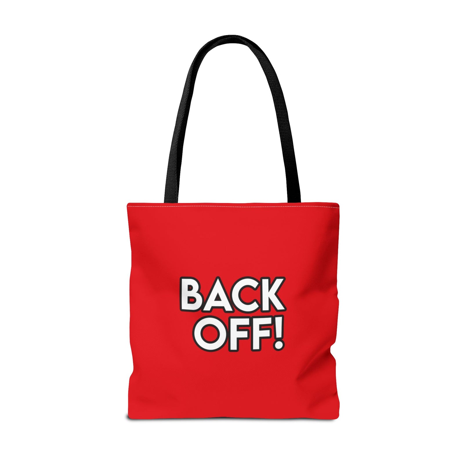 Back Off! Tote Bag — Printed Green Travel Tote