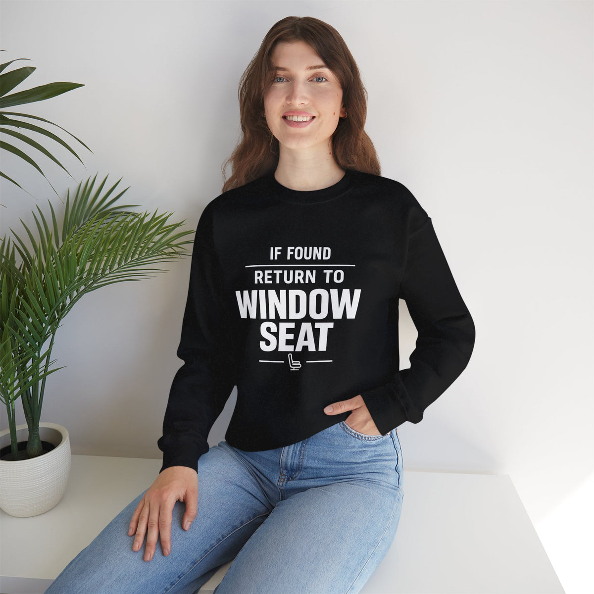 If Found Return to Window Seat -  Crewneck Sweatshirt