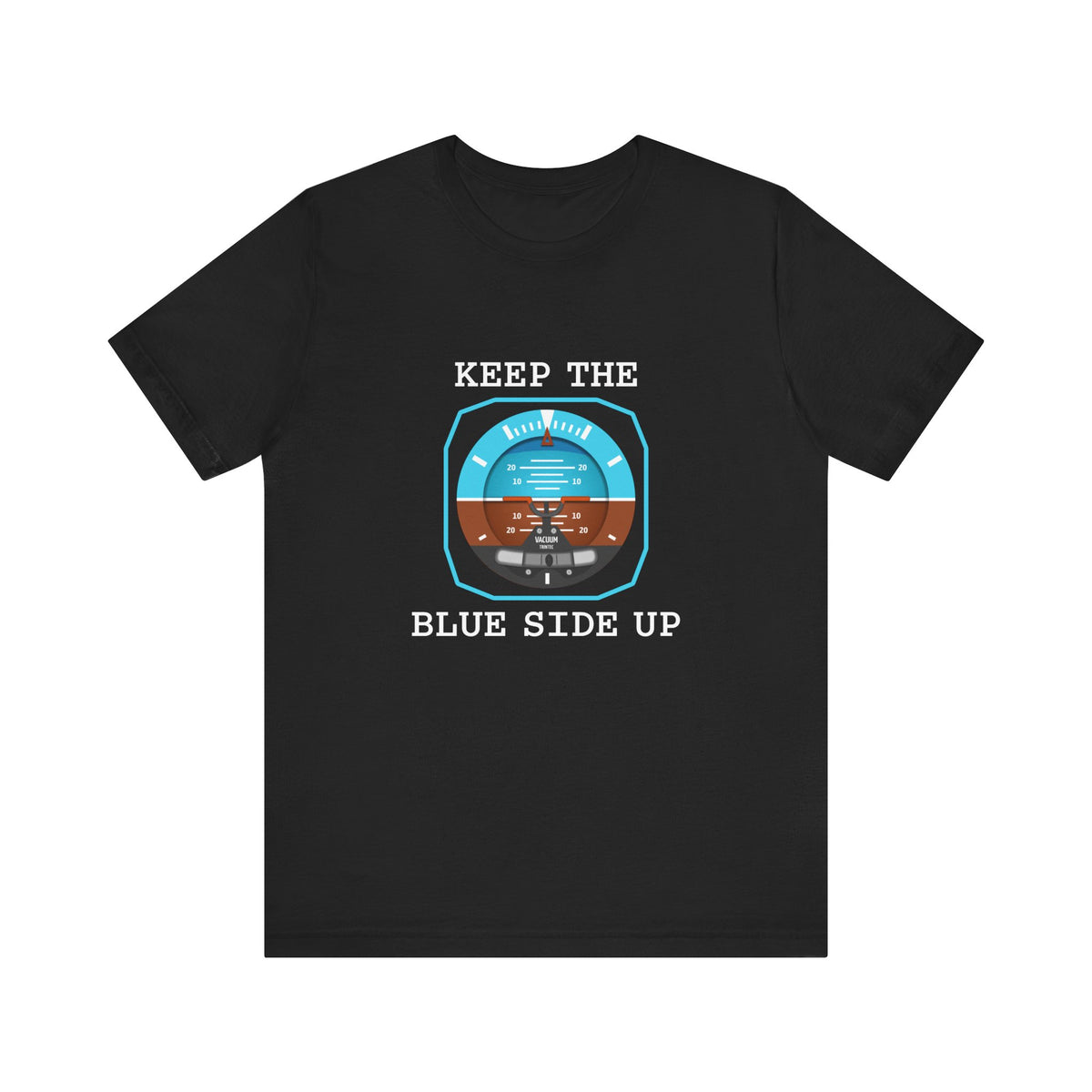 Keep The Blue Side Up Unisex Jersey Tee - Perfect for Aviation Enthusiasts
