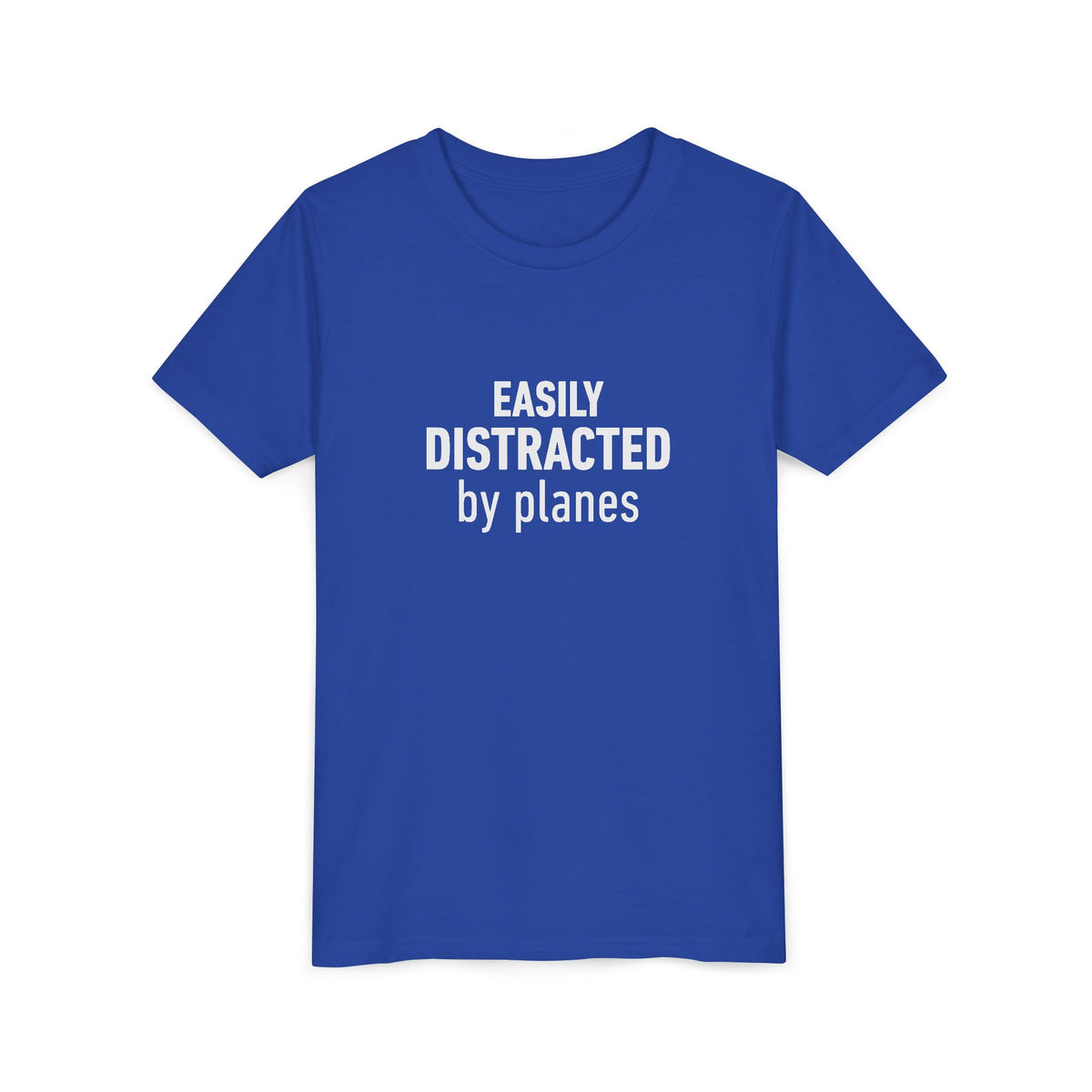 Easily Distracted by Planes - Unisex Youth Short Sleeve Tee