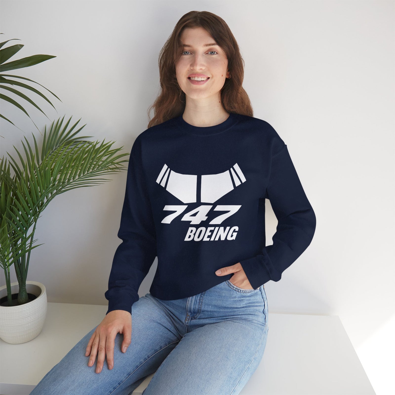 Boeing 747 Windshield Crewneck Sweatshirt - Travel Inspiring Cozy Apparel