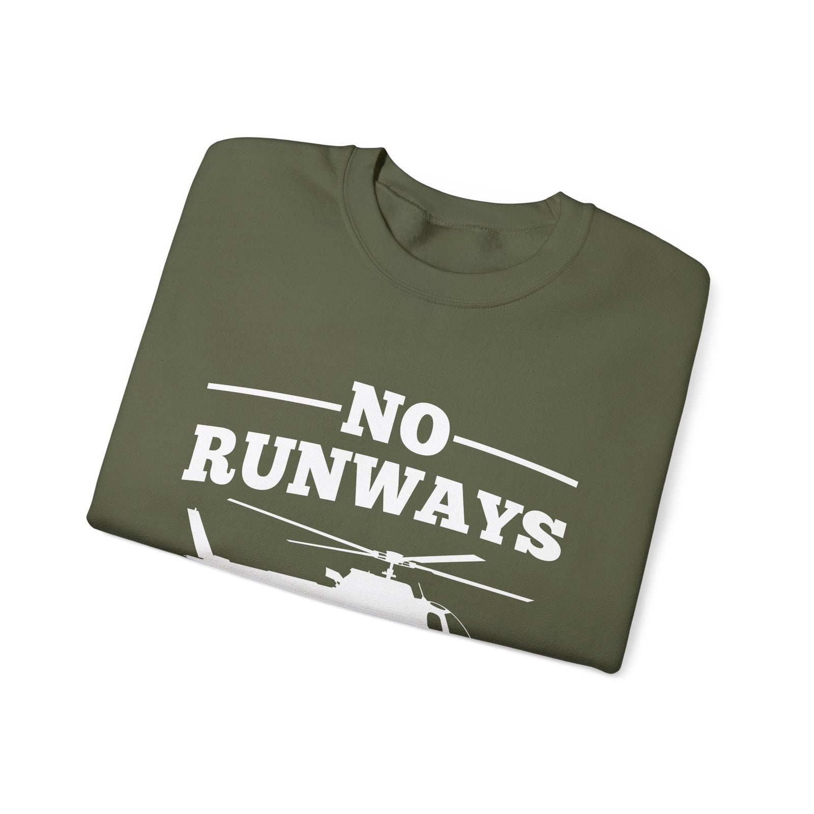 No Runways No Problem  Crewneck Sweatshirt - Travel Inspiring Cozy Apparel