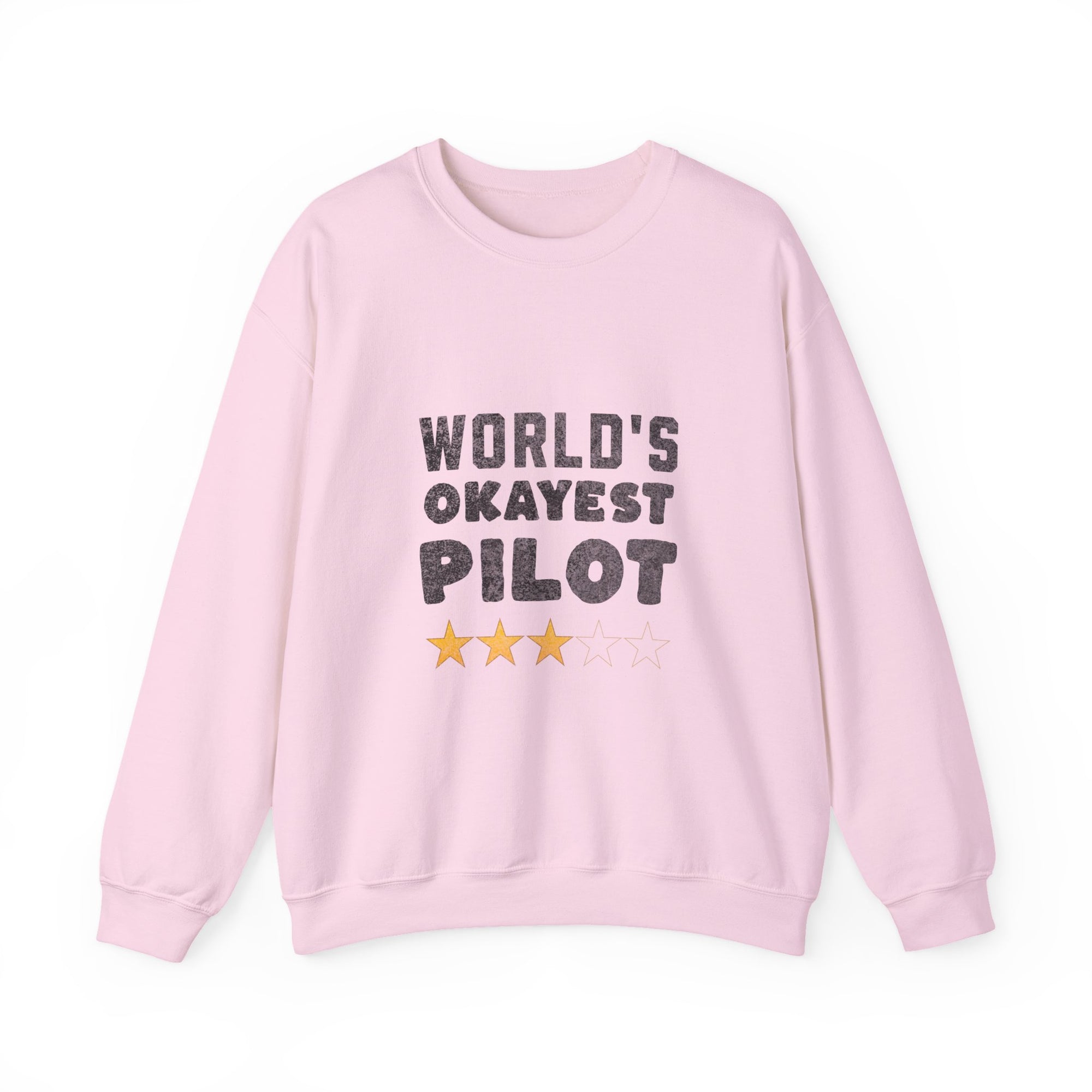 Worlds Okayest Pilot Crewneck Sweatshirt - Travel Inspiring Cozy Apparel