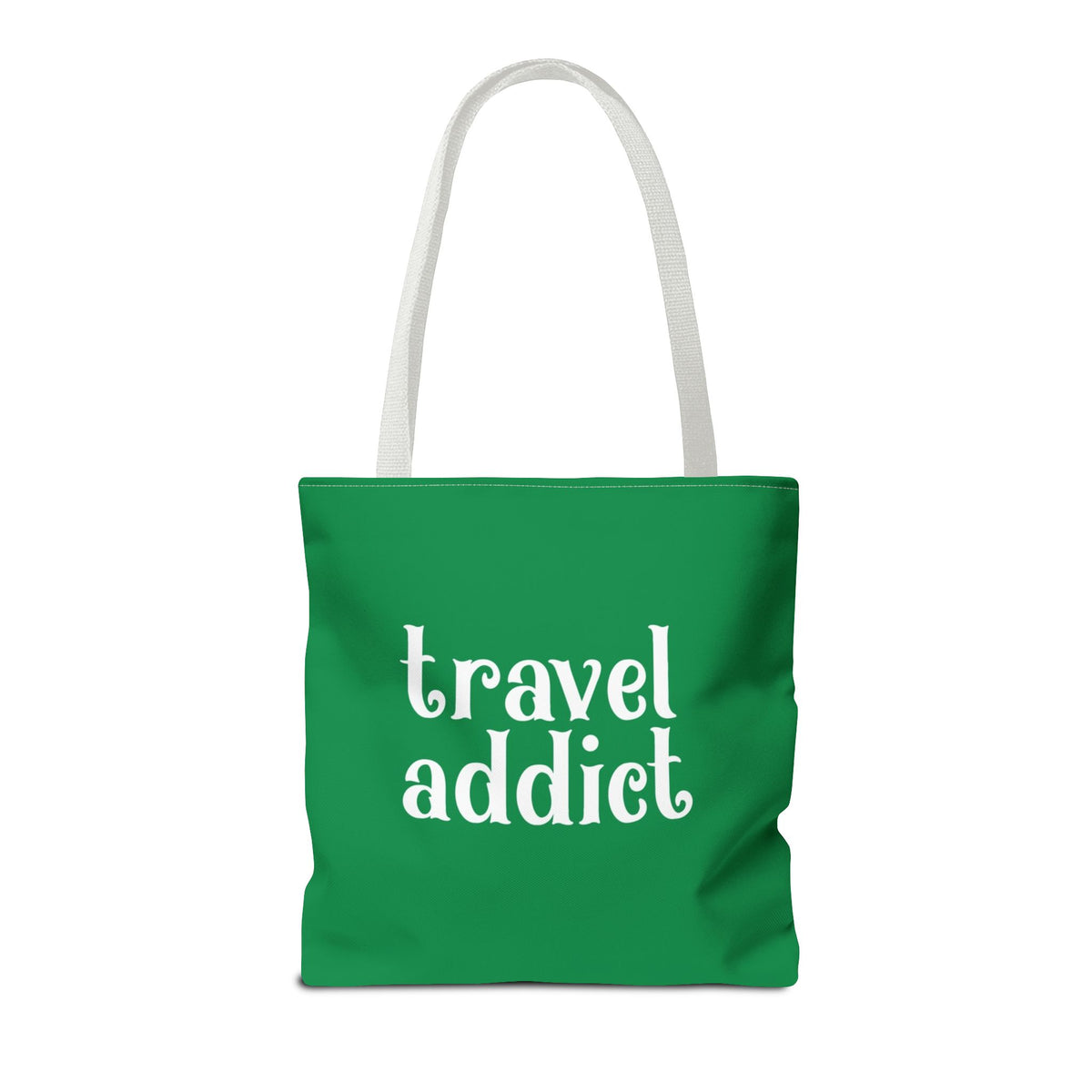 Travel Addict Tote Bag — Printed Green Travel Tote