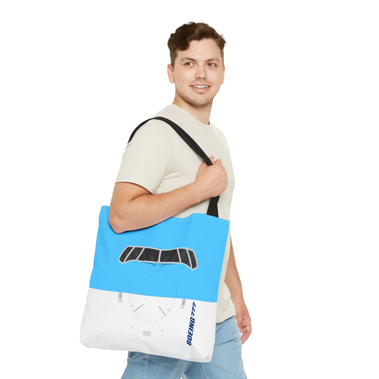 787 Tote Bag — Printed Green Travel Tote