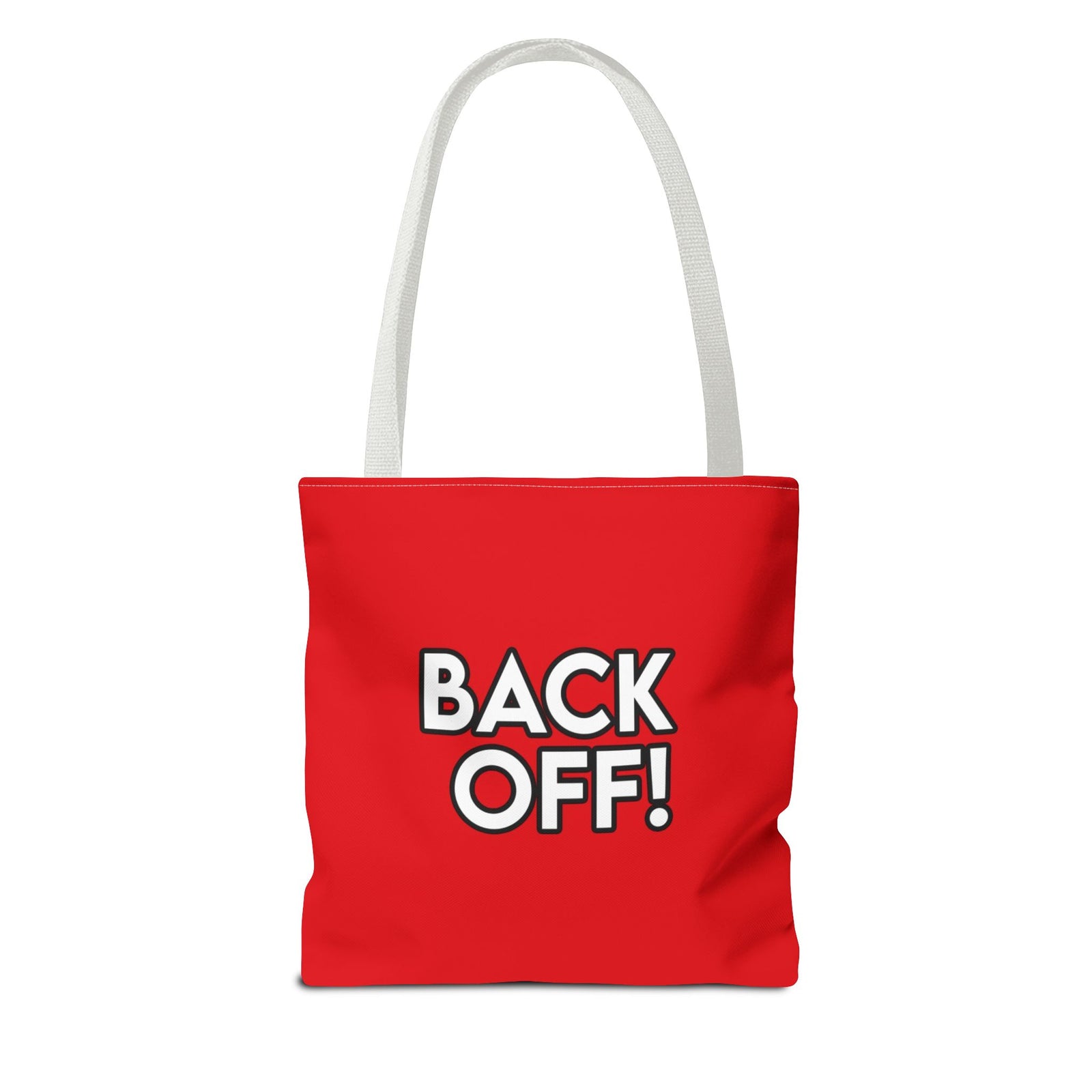 Back Off! Tote Bag — Printed Green Travel Tote