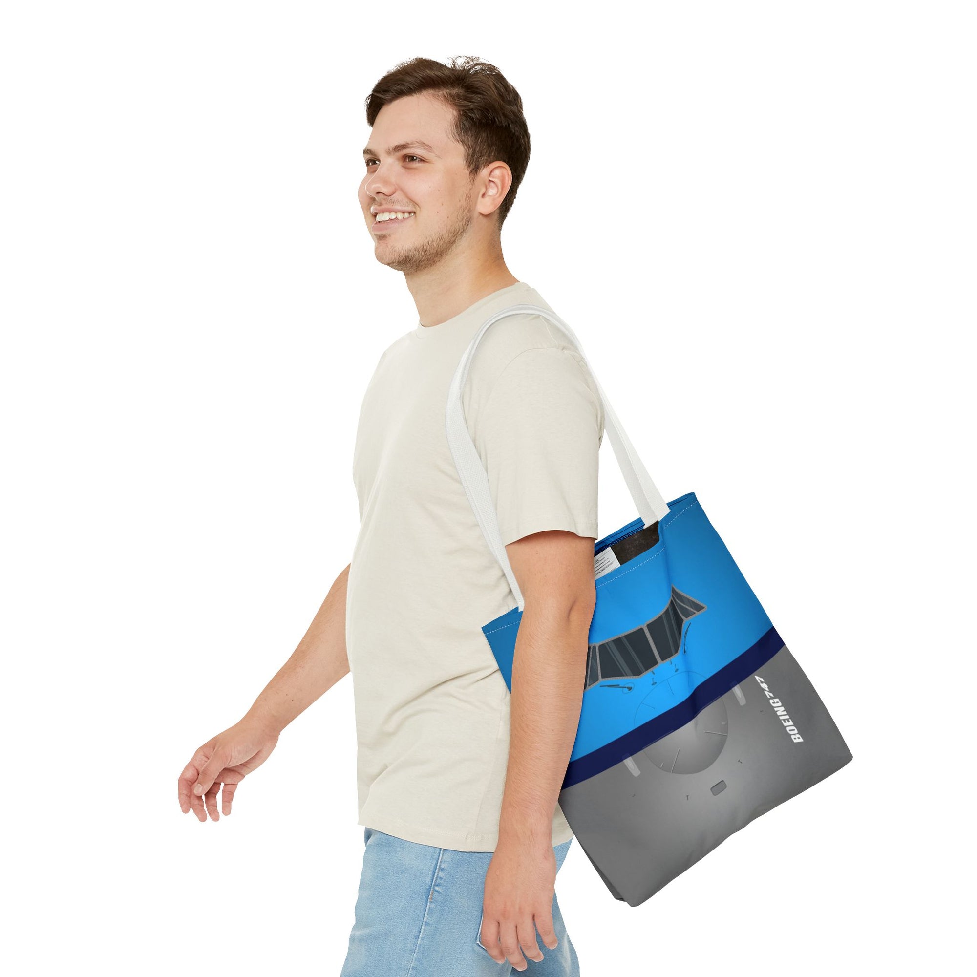 KLM 747 Tote Bag — Printed Green Travel Tote