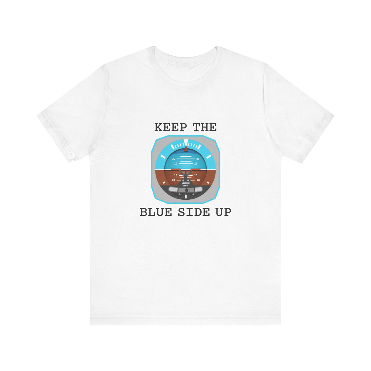 Keep The Blue Side Up Unisex Jersey Tee - Perfect for Aviation Enthusiasts