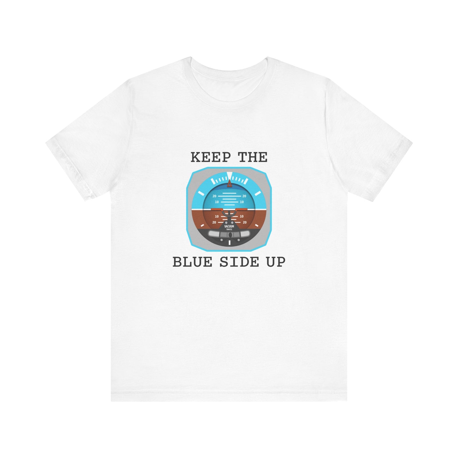 Keep The Blue Side Up Unisex Jersey Tee - Perfect for Aviation Enthusiasts