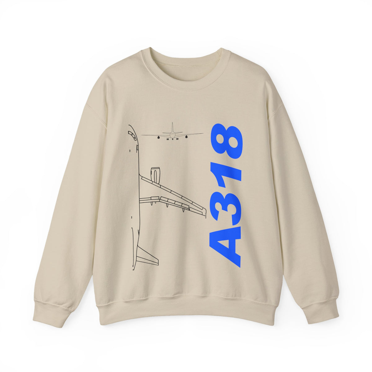 Airbus A318 Crewneck Sweatshirt - Travel Inspiring Cozy Apparel