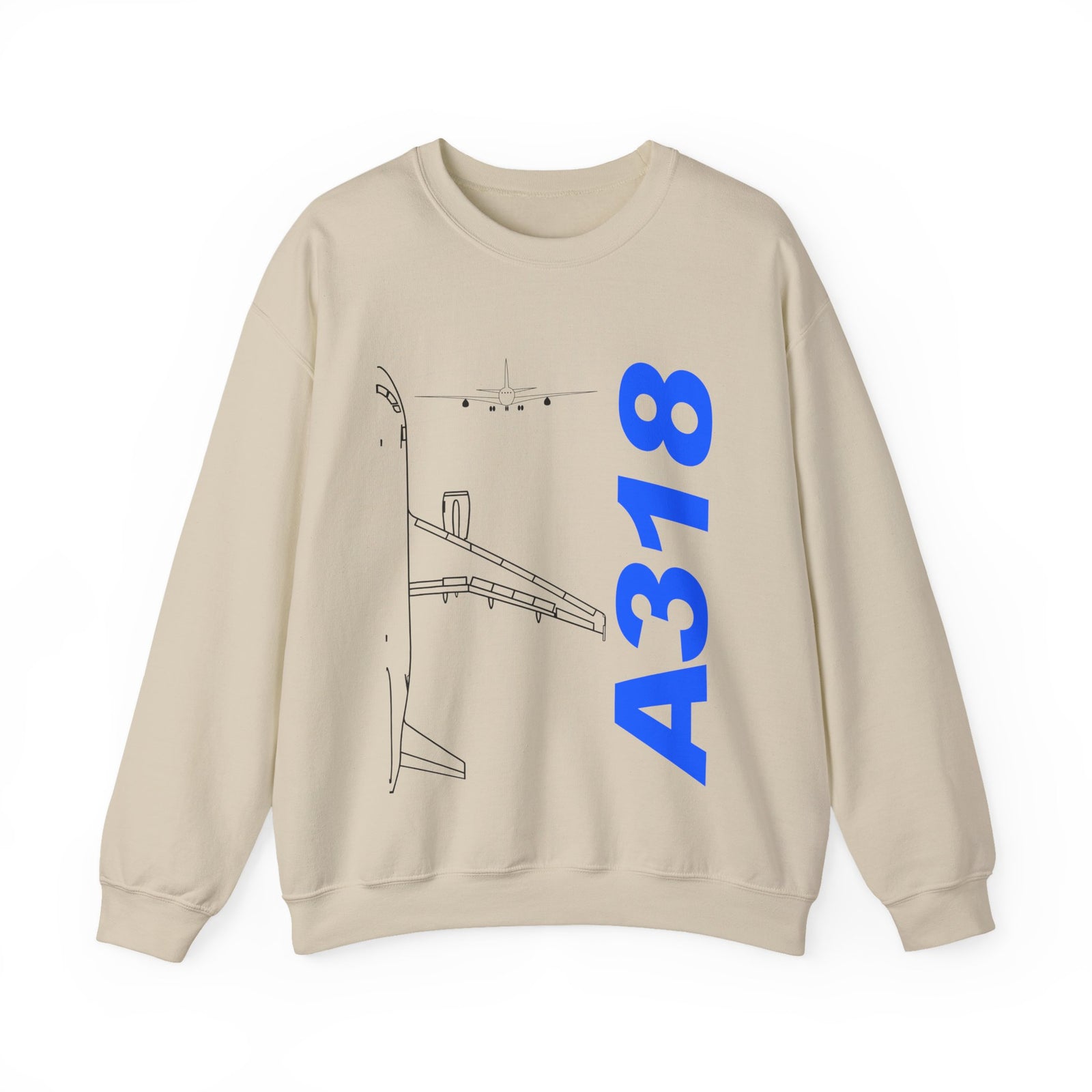 Airbus A318 Crewneck Sweatshirt - Travel Inspiring Cozy Apparel
